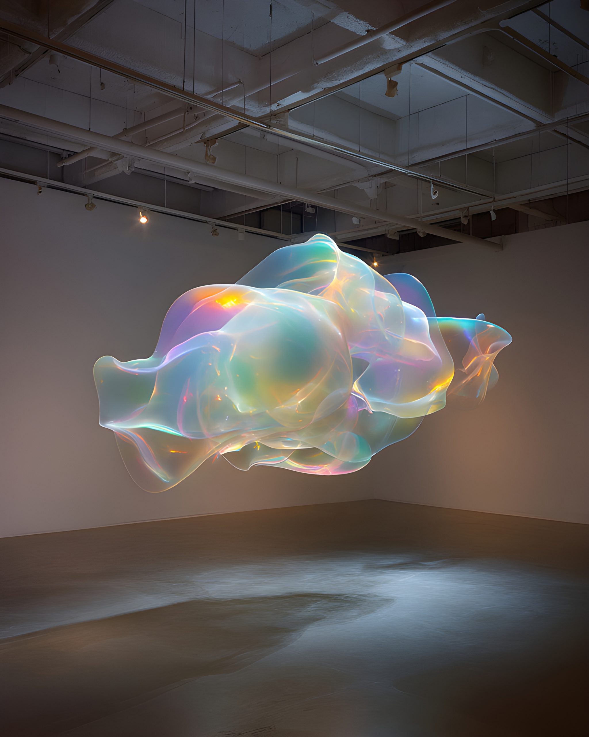 Iridescent Bubble Sculpture Installation
