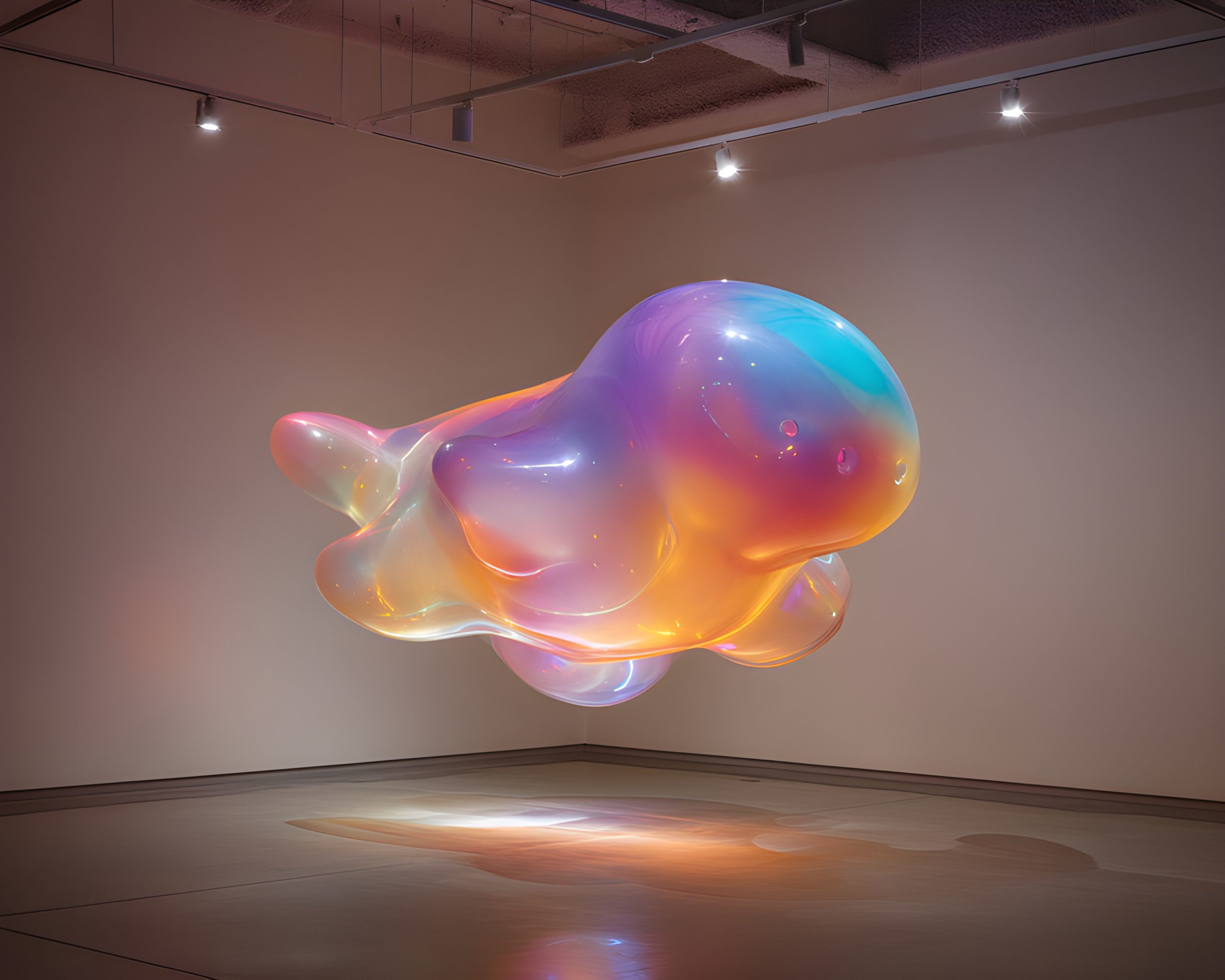 Iridescent Resin Sculpture