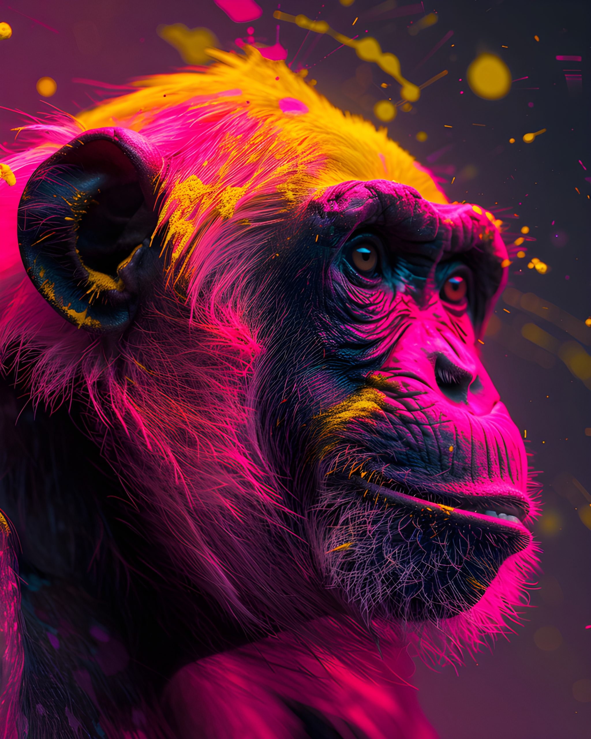 Neon Primate Splash