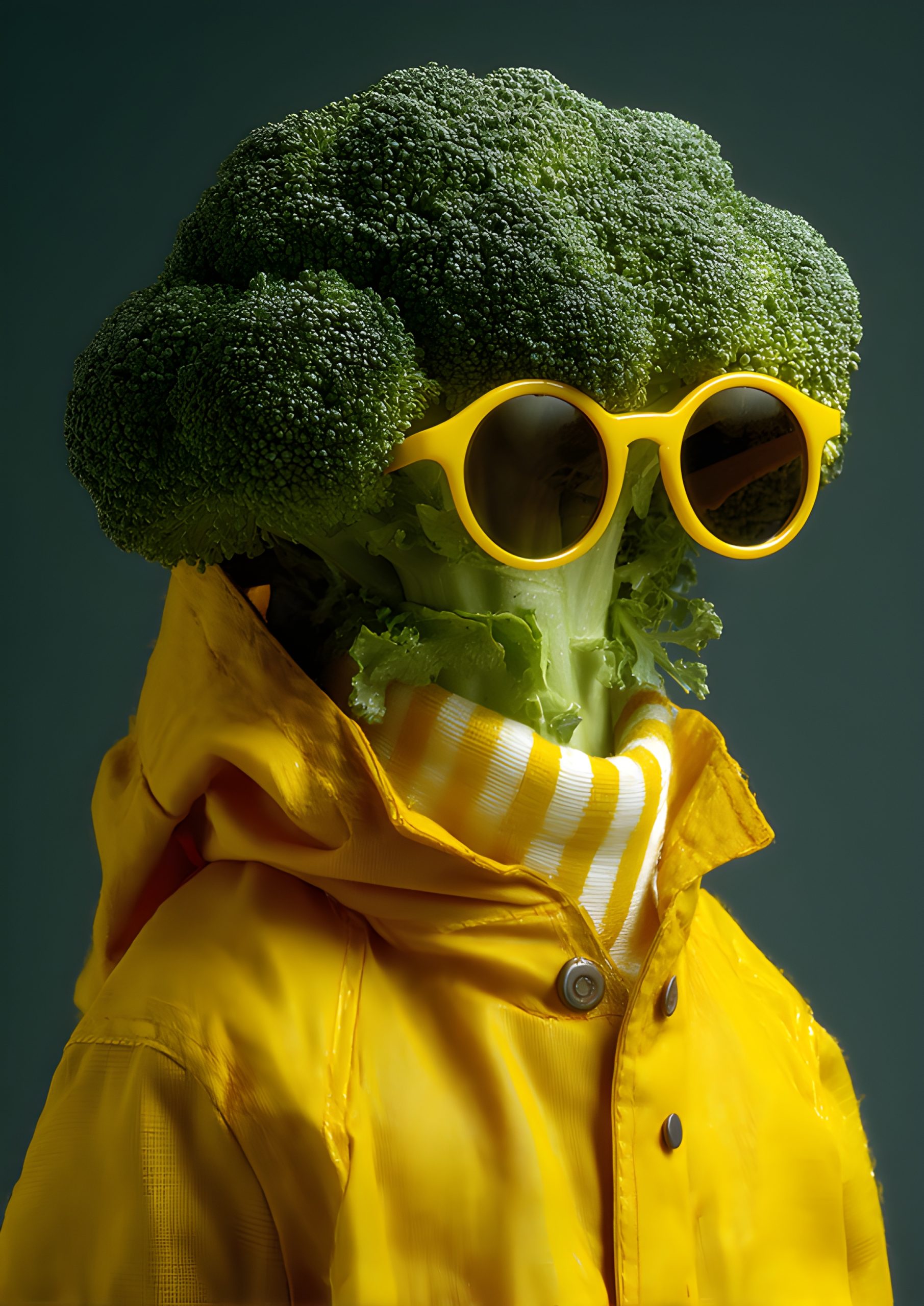 Broccoli in a Yellow Raincoat
