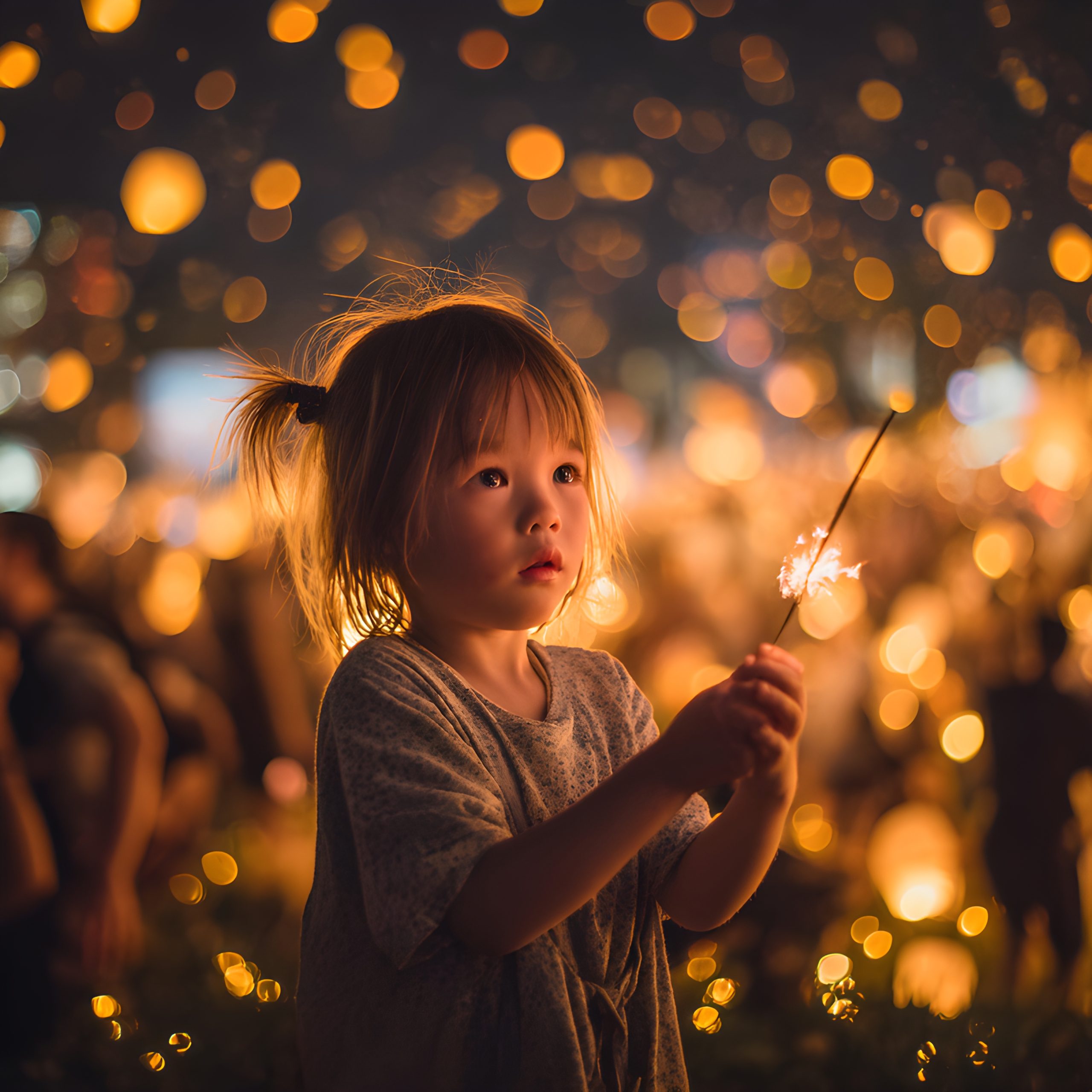 Little Girl’s Sparkler Night