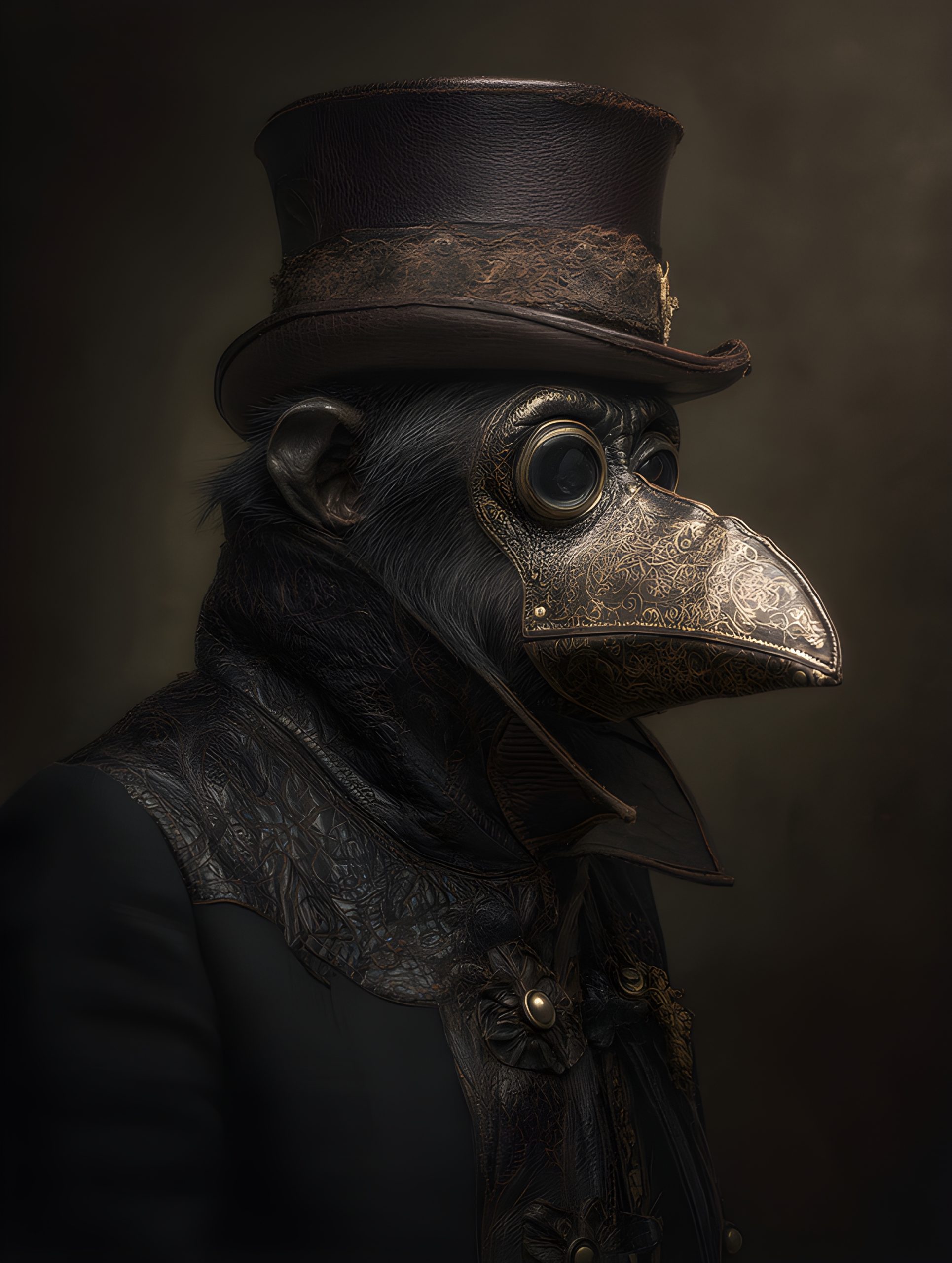 Steampunk Monkey in Top Hat