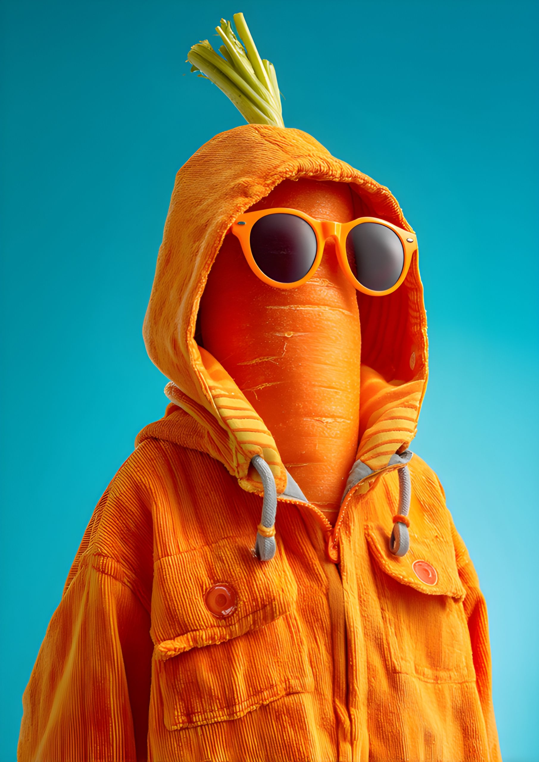Carrot in a Hoodie and Shades