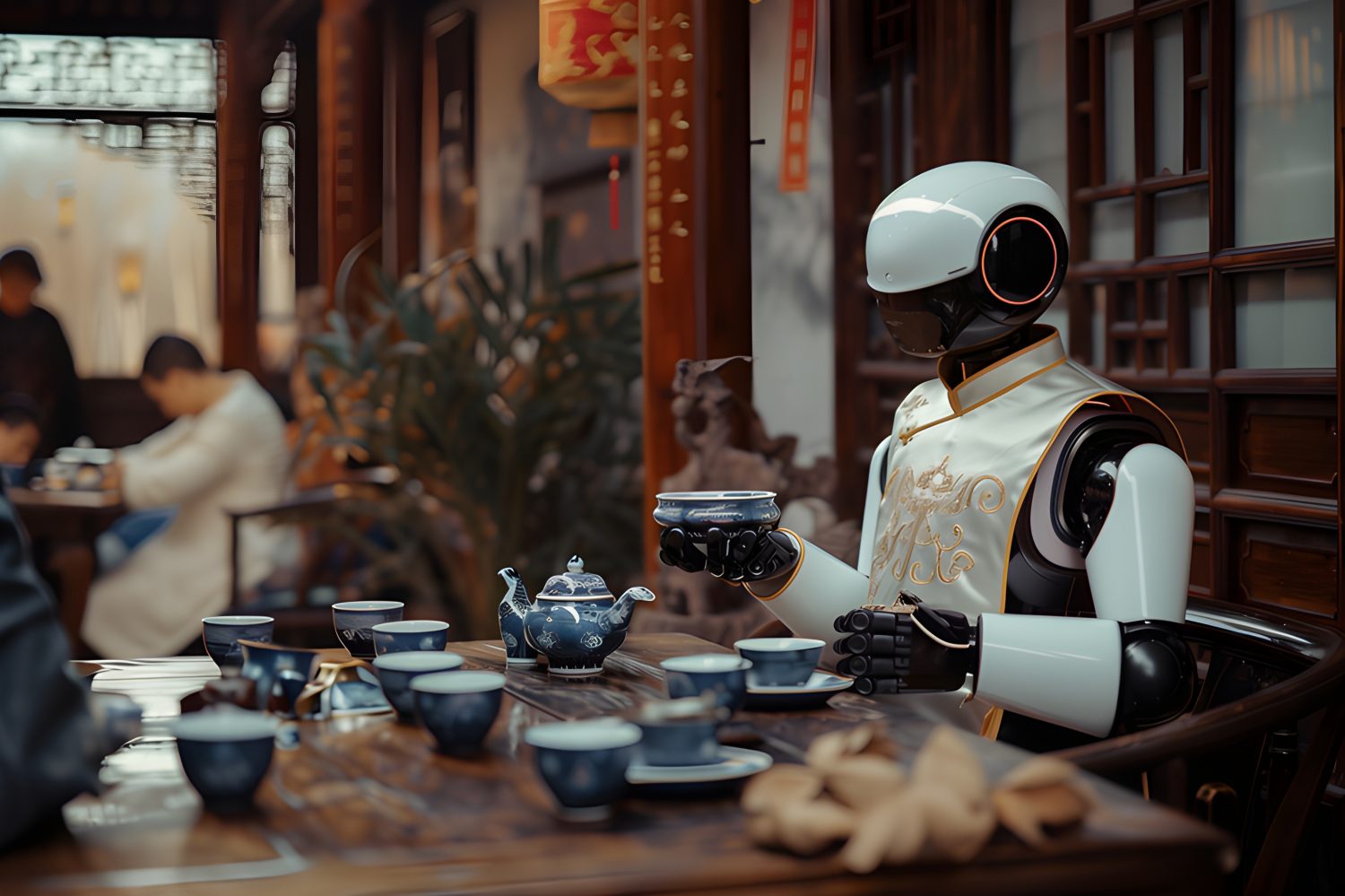 Robot Tea Ceremony in China - Impossible Images - Unique stock images ...