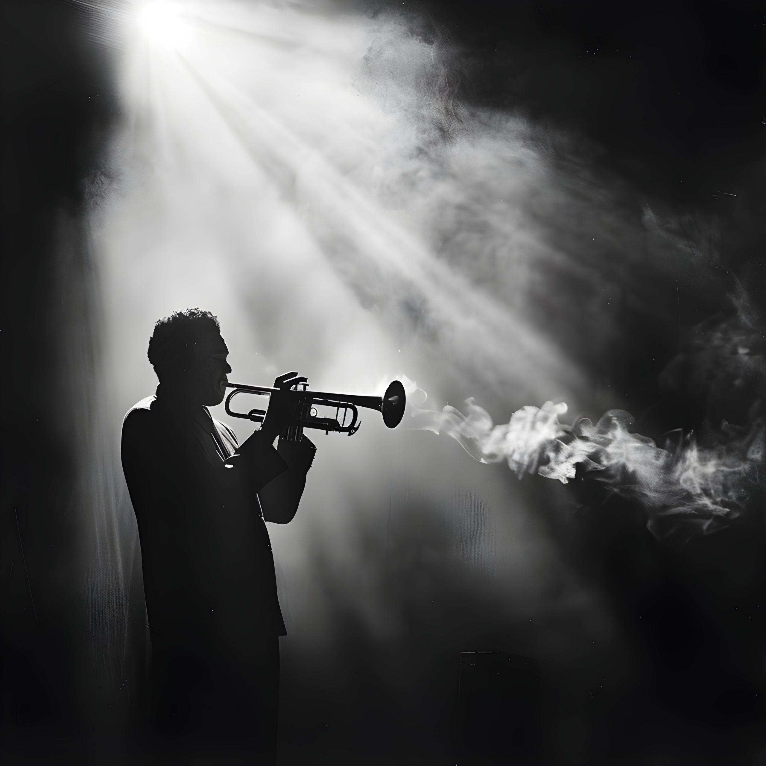 Jazz Musician Silhouette Trumpet Smoke