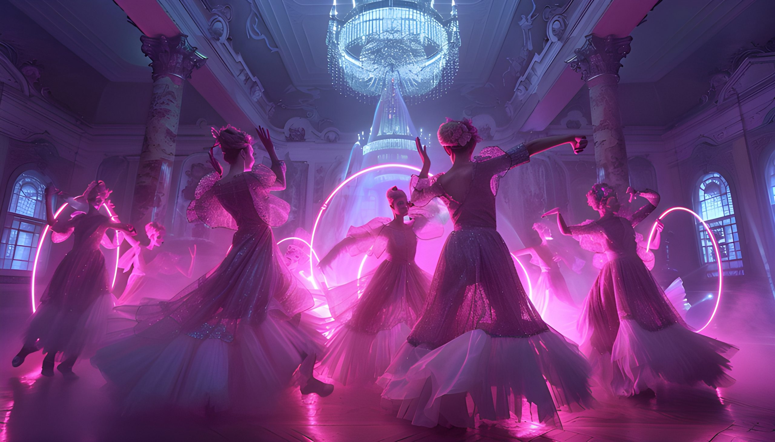 Neon Ballroom Dancers