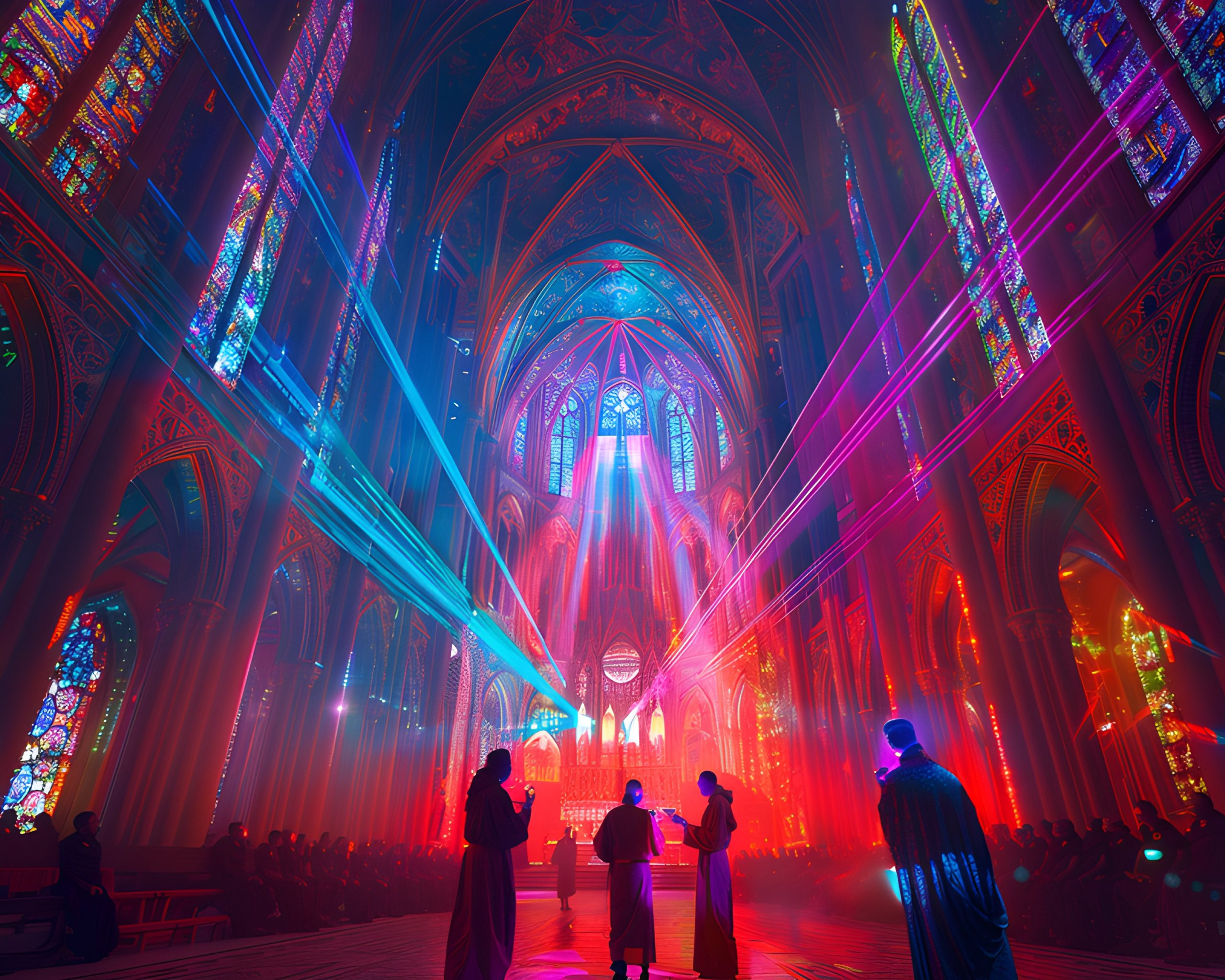 Laser Light Cathedral Show