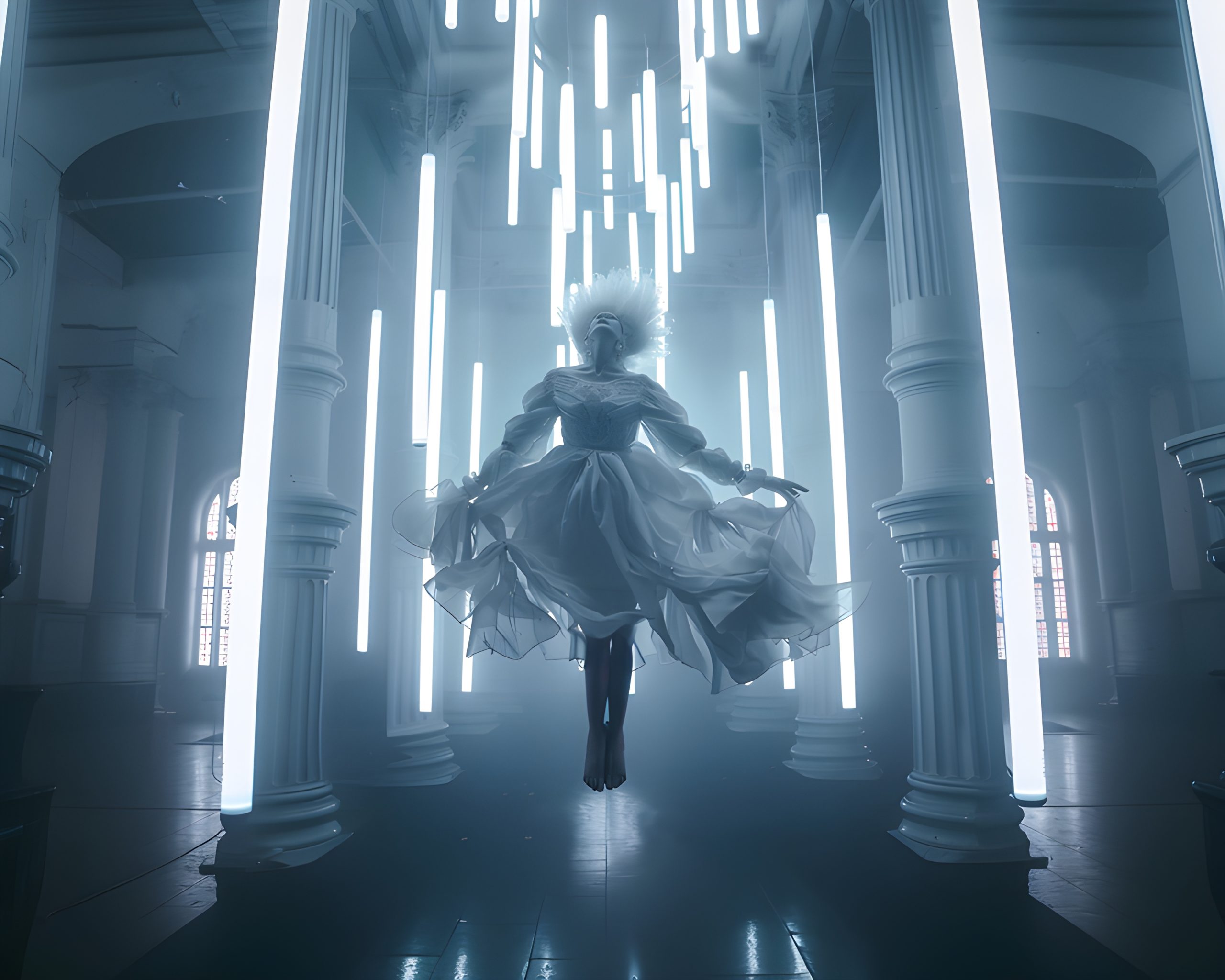Ethereal Ascension in Light Cathedral