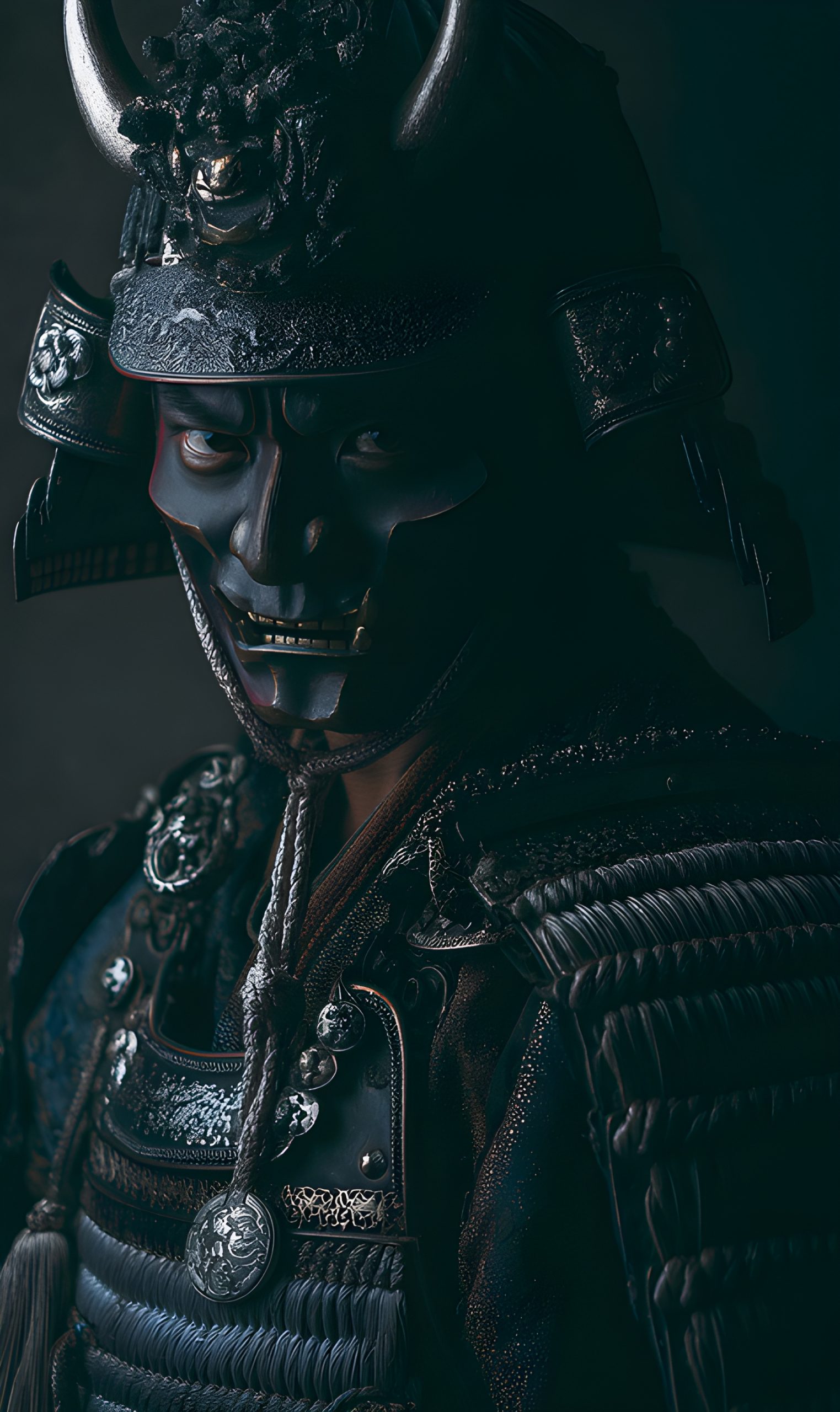Samurai in Oni Mask