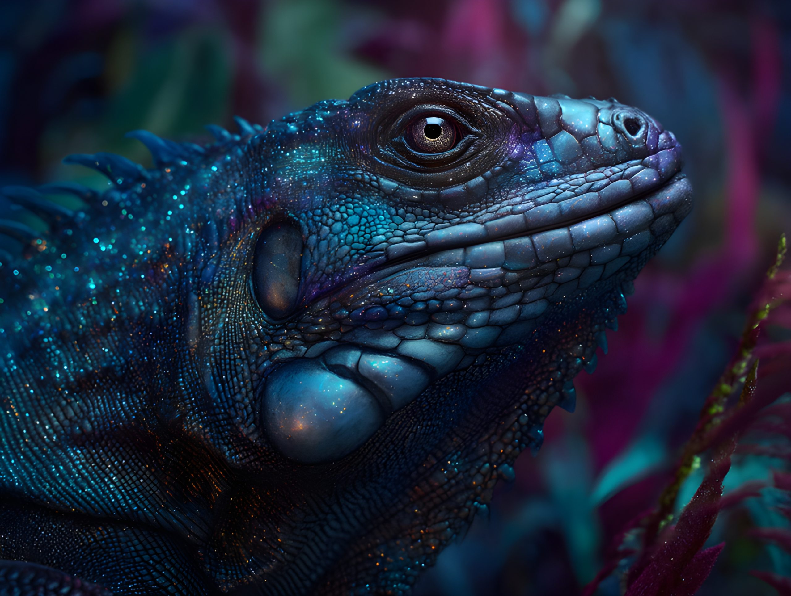 Cosmic Iguana Portrait