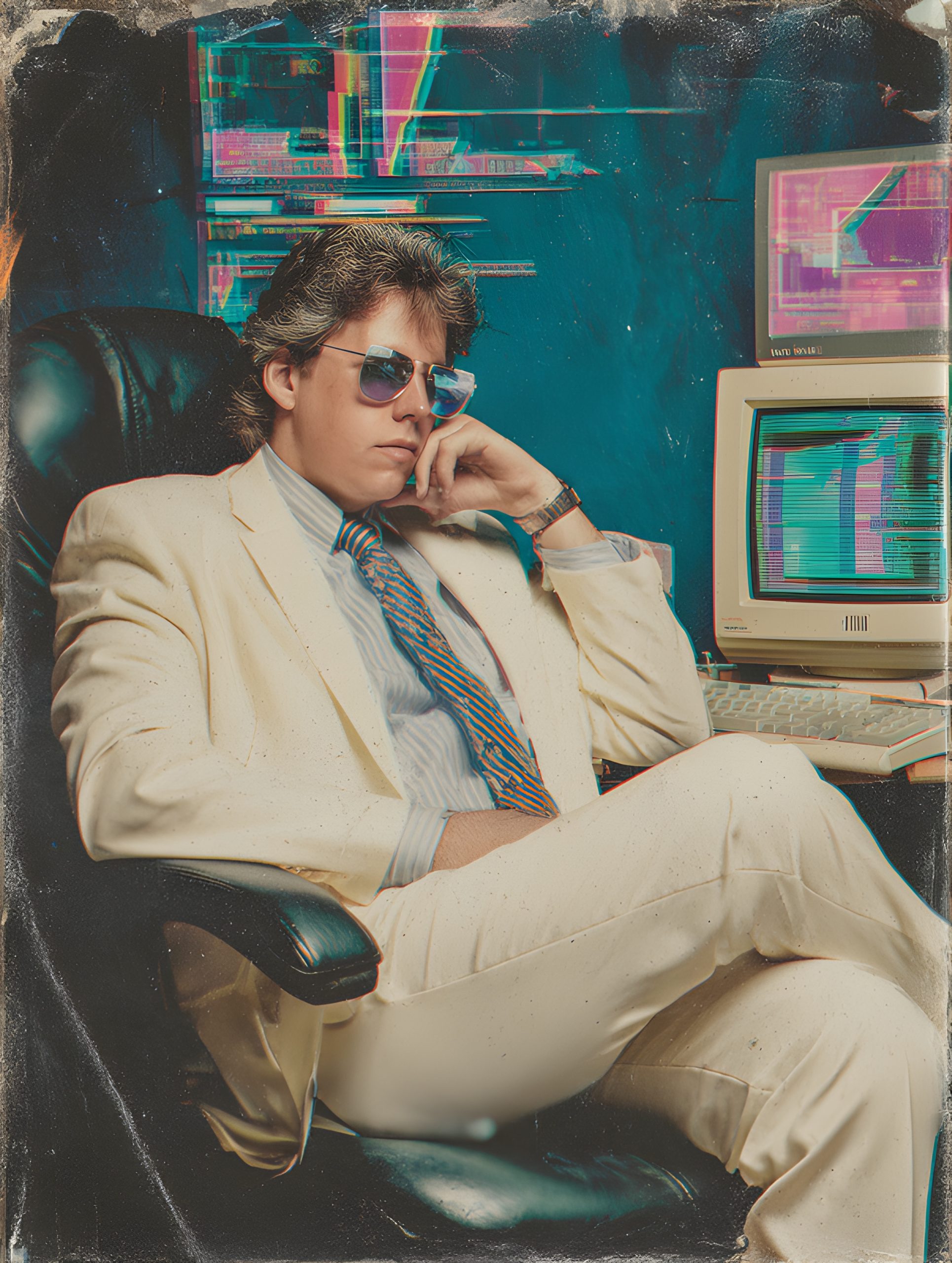 80s Tech Mogul Portrait