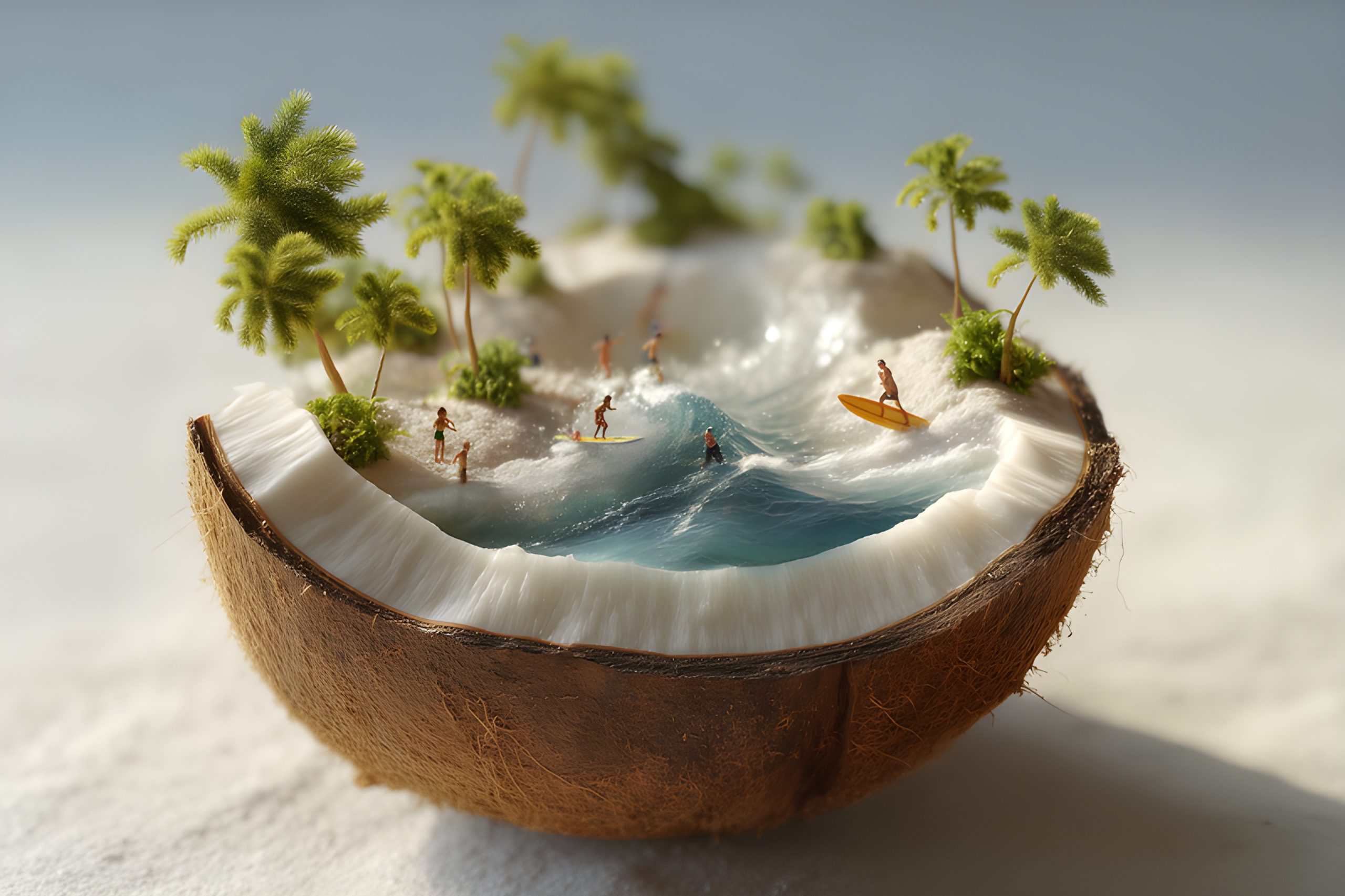 Miniature Coconut Island Paradise