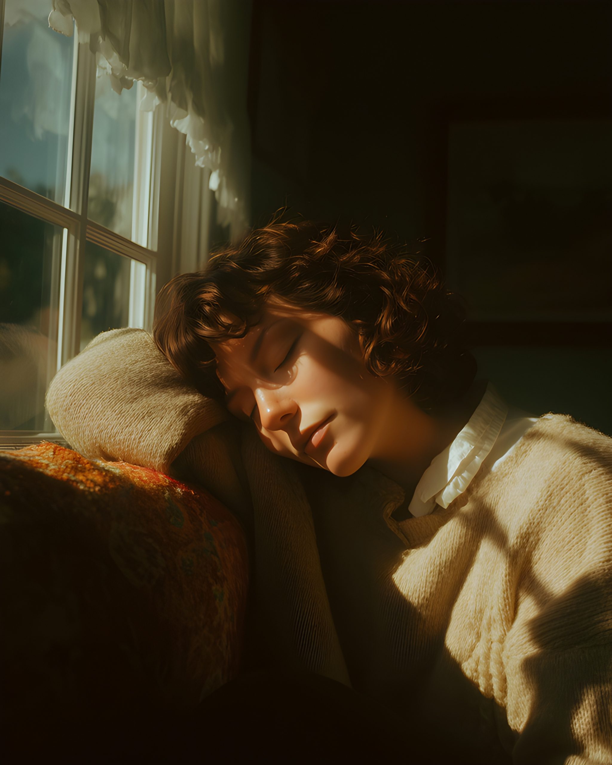 Sunlit Slumber by the Window