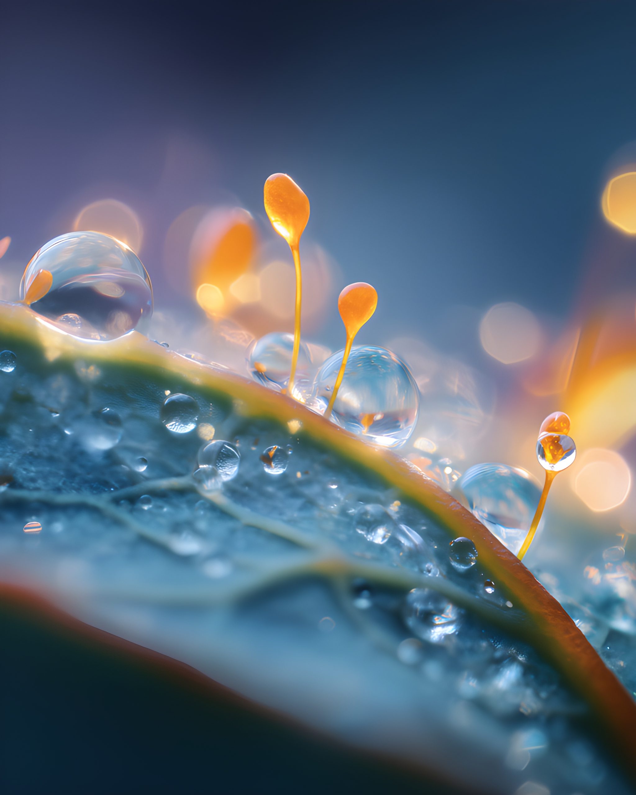 Dewdrops and Golden Sprouts
