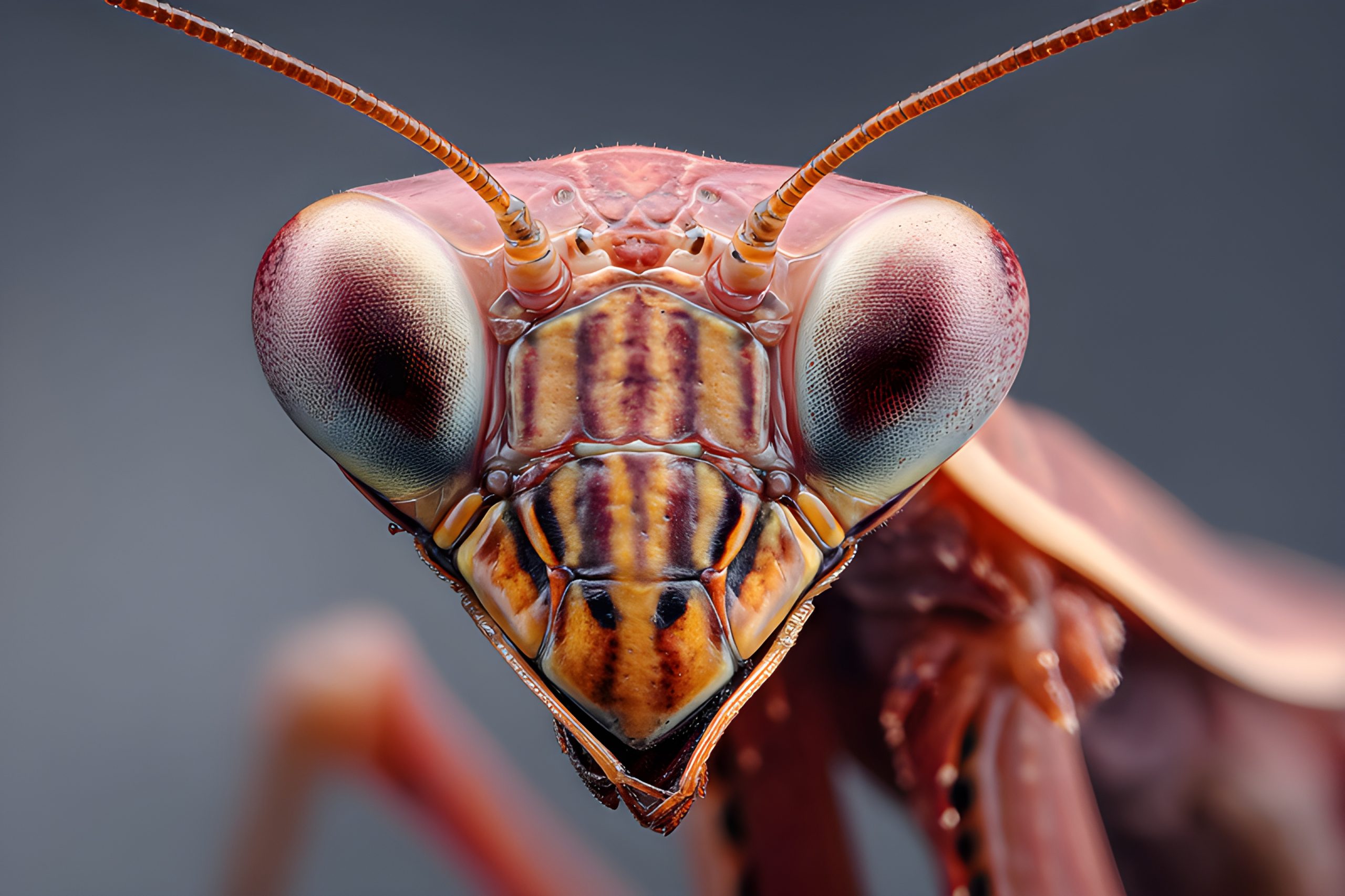 Praying Mantis Close Up Portrait