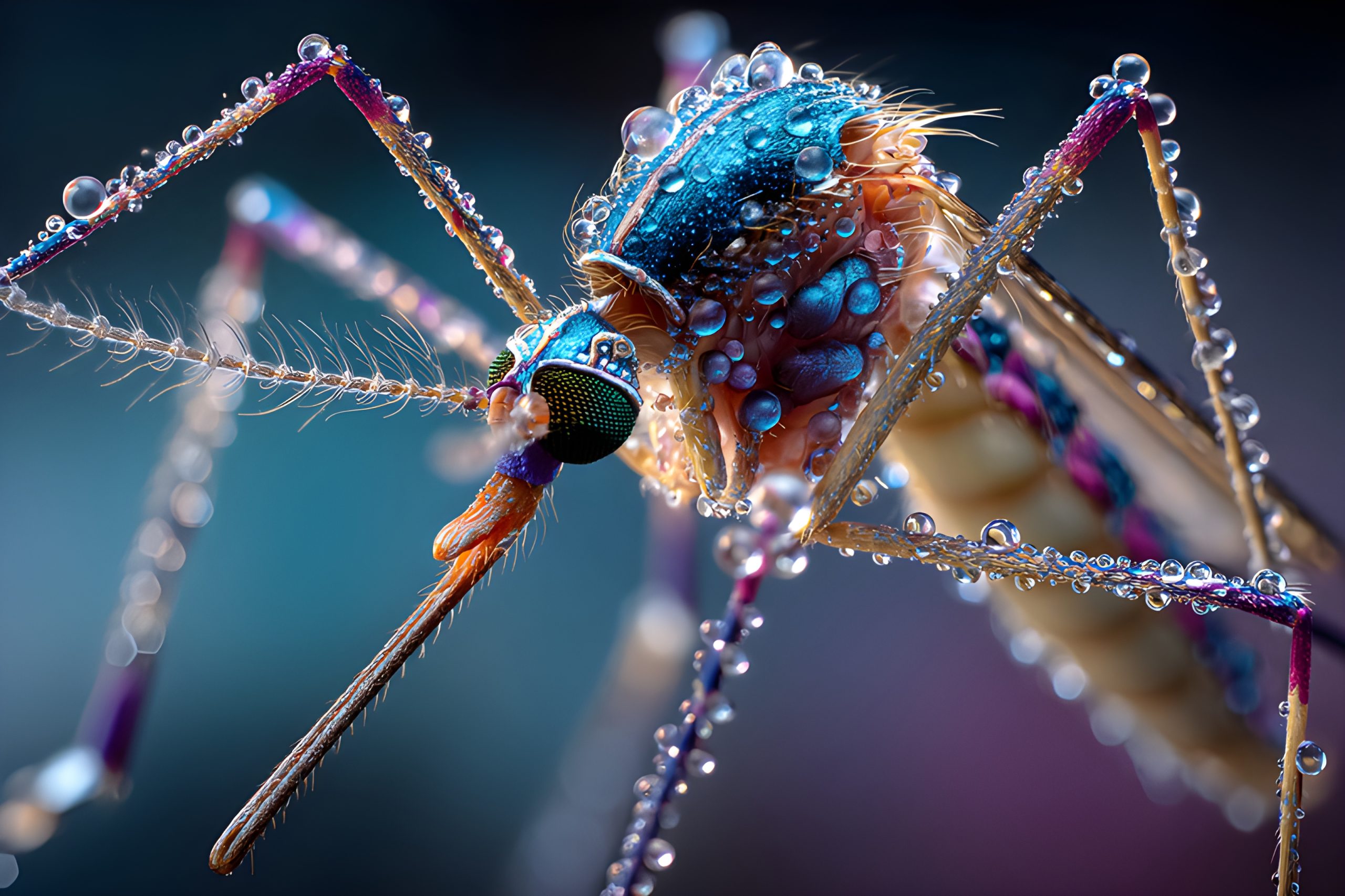 Dew-Kissed Mosquito Macro