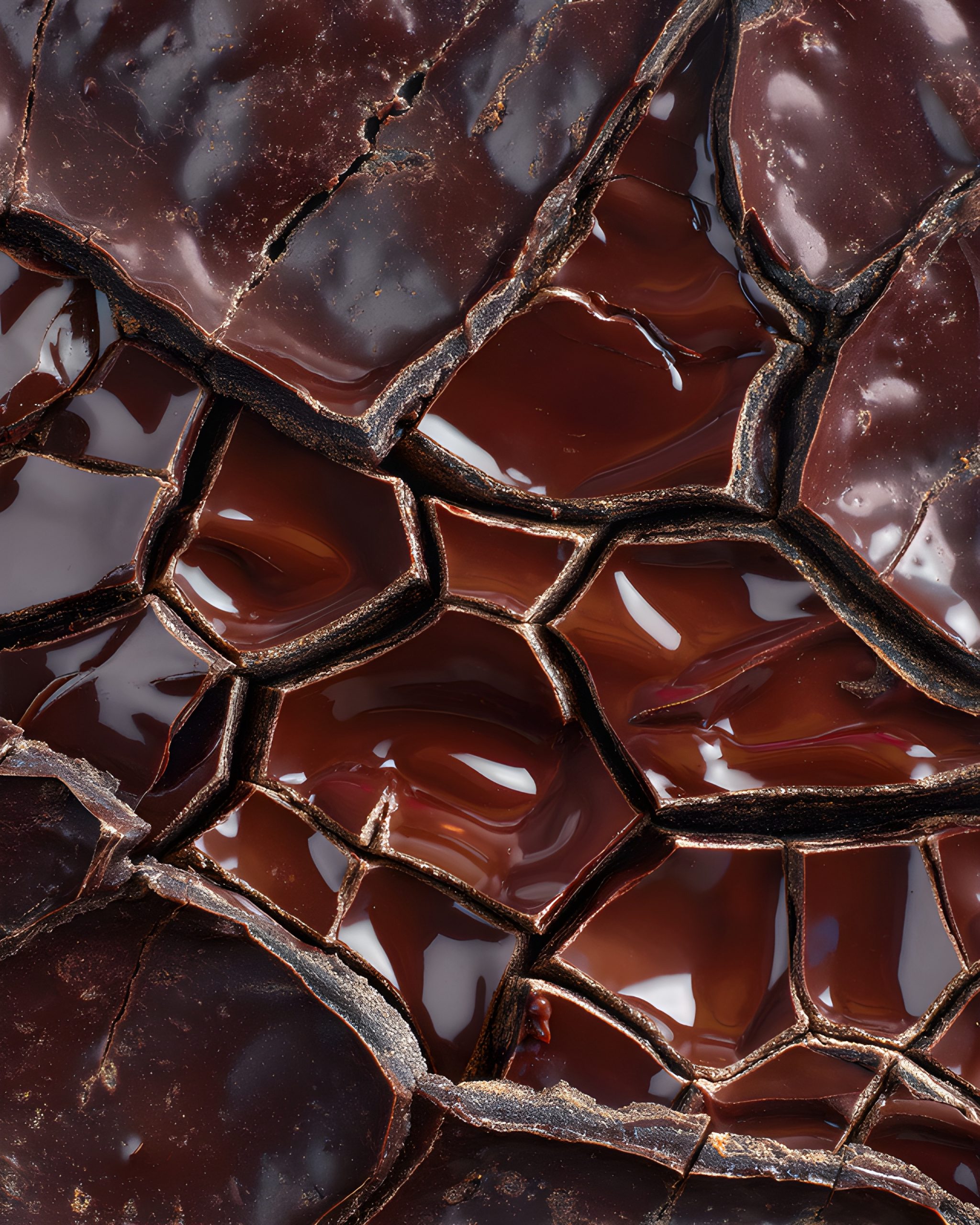 Cracked Dark Chocolate Texture