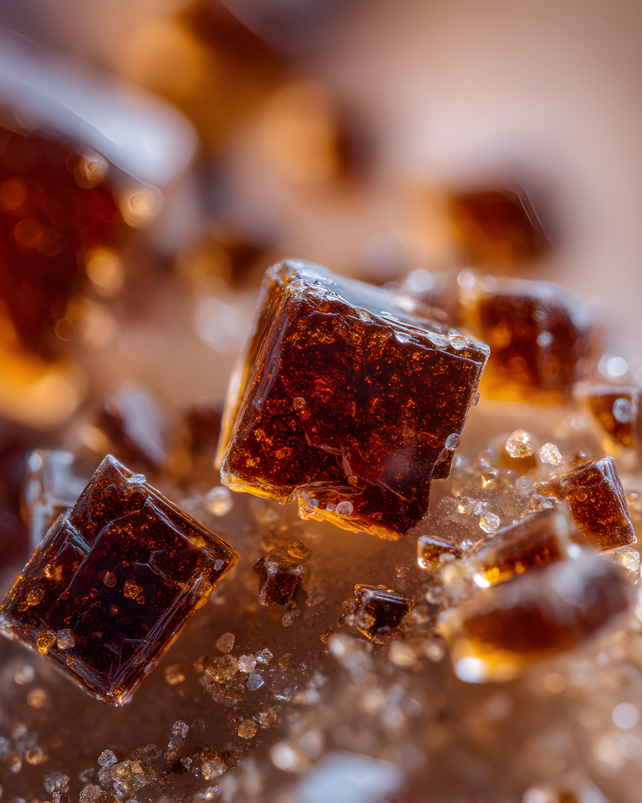 Brown Sugar Crystals Macro Shot