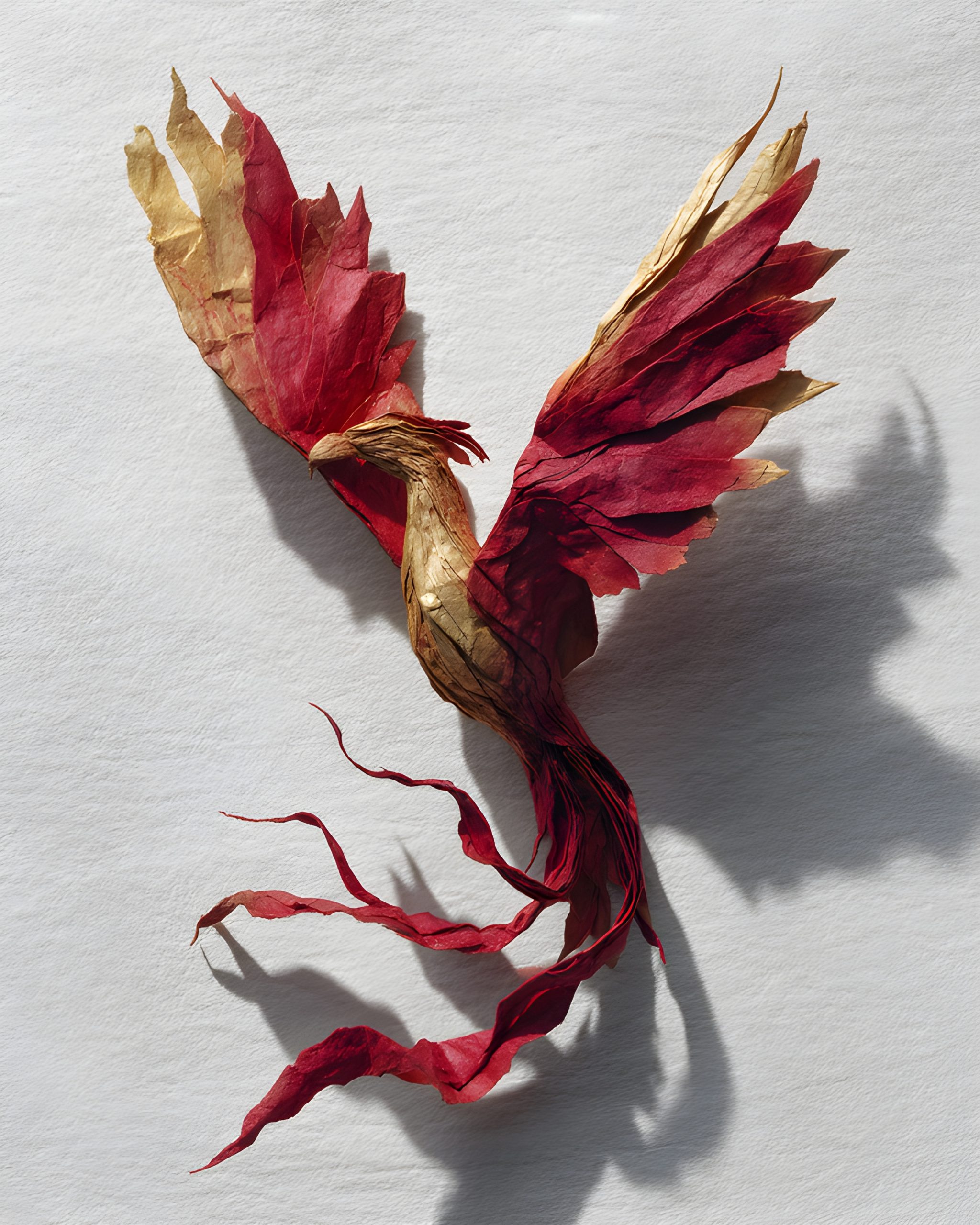 Leaf Phoenix Origami Sculpture