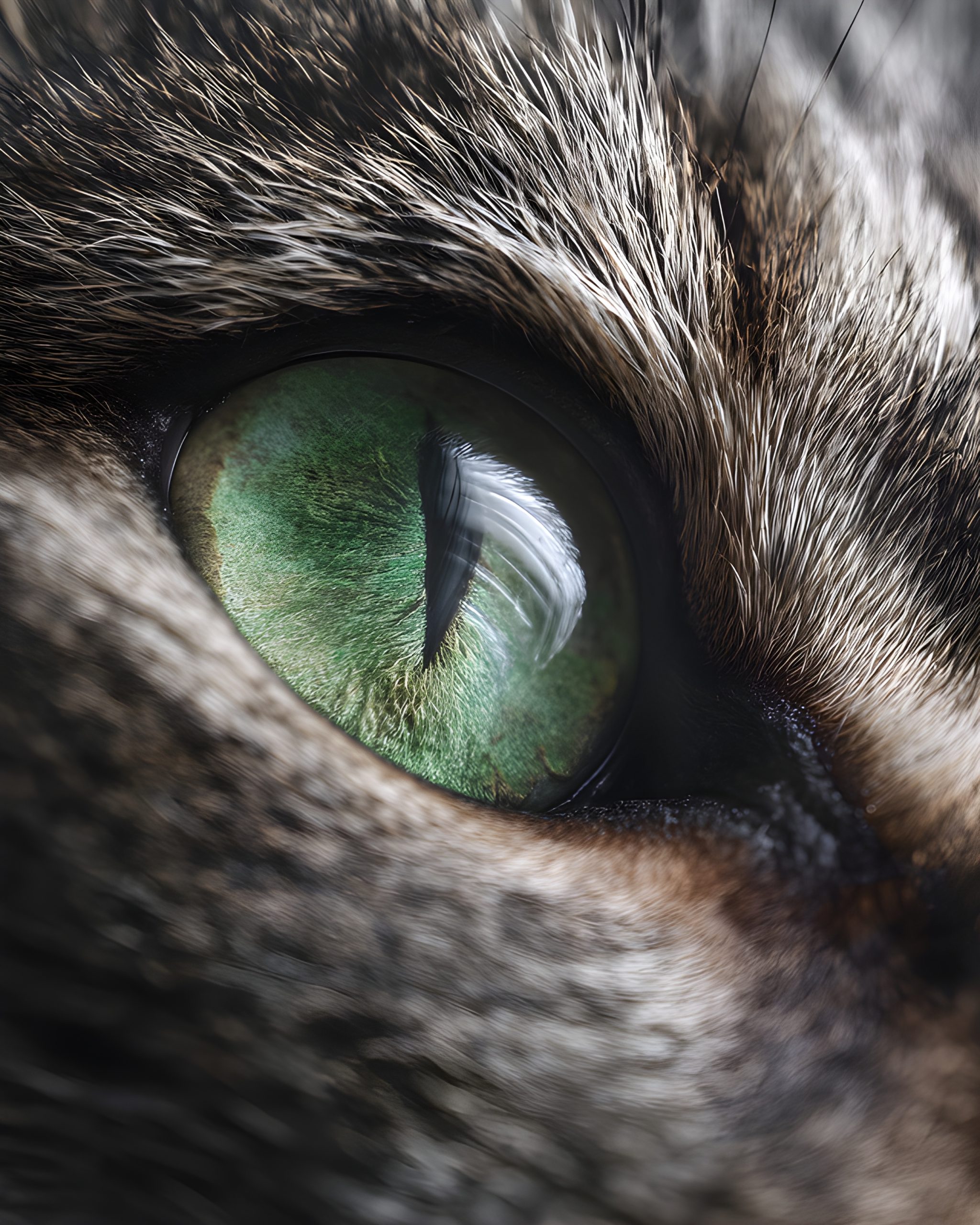 Cat’s Emerald Eye Close-Up