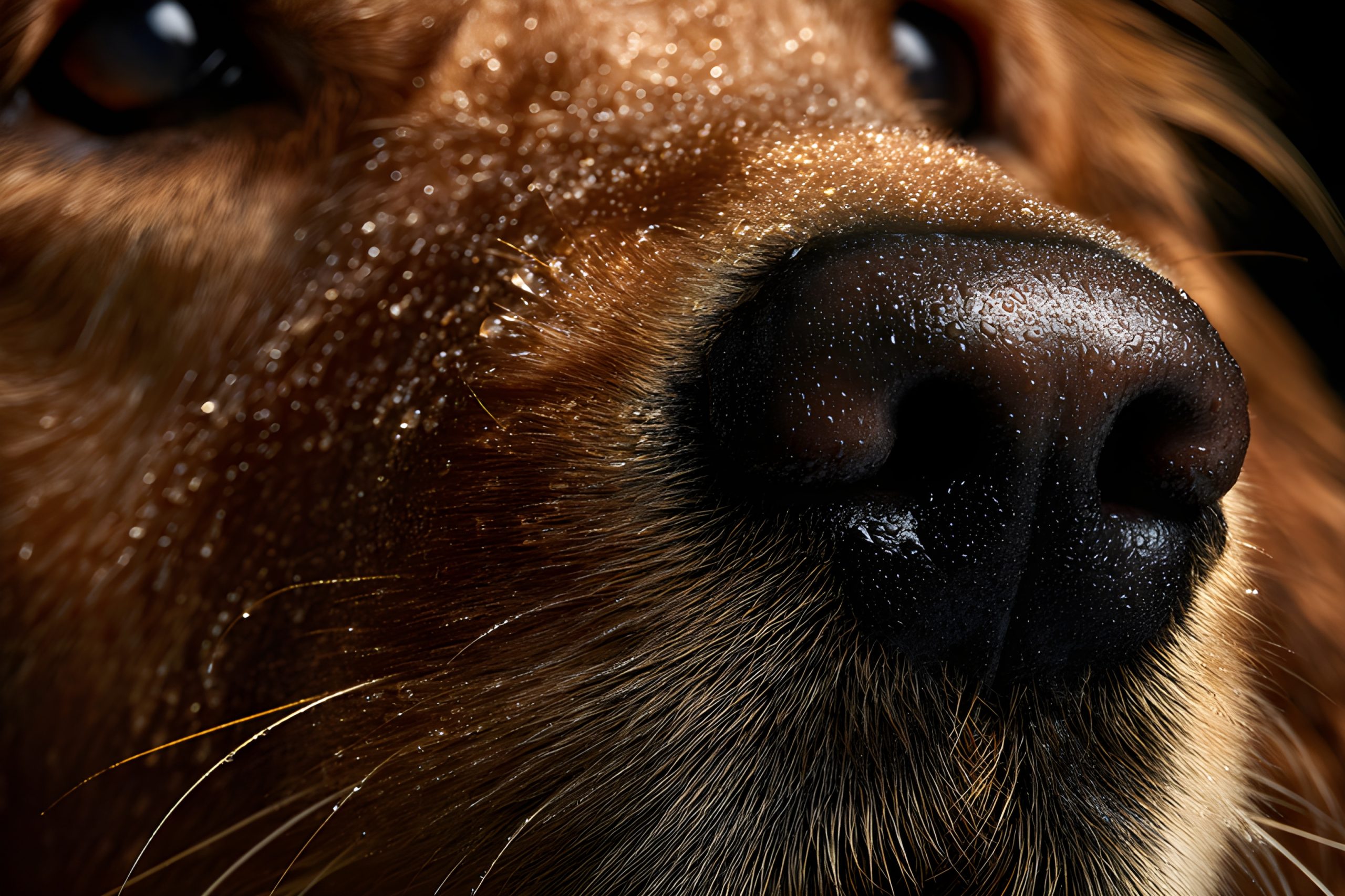 Golden Retriever Nose Close Up