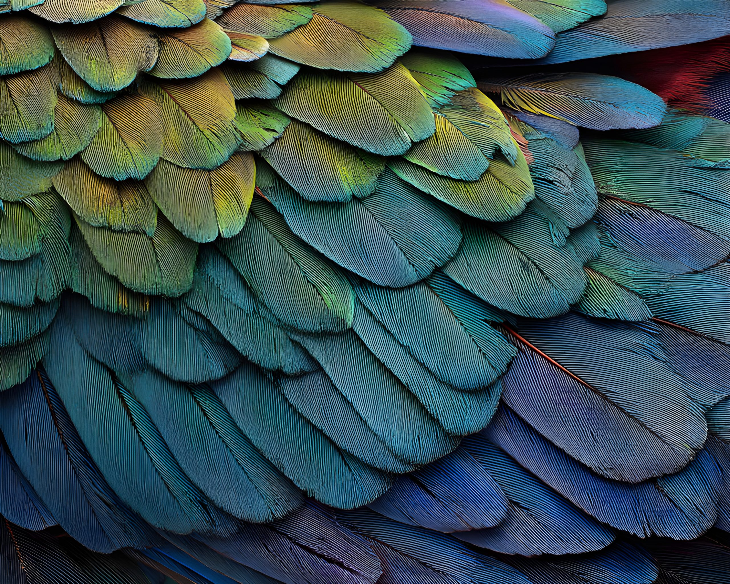 Iridescent Bird Feathers Texture