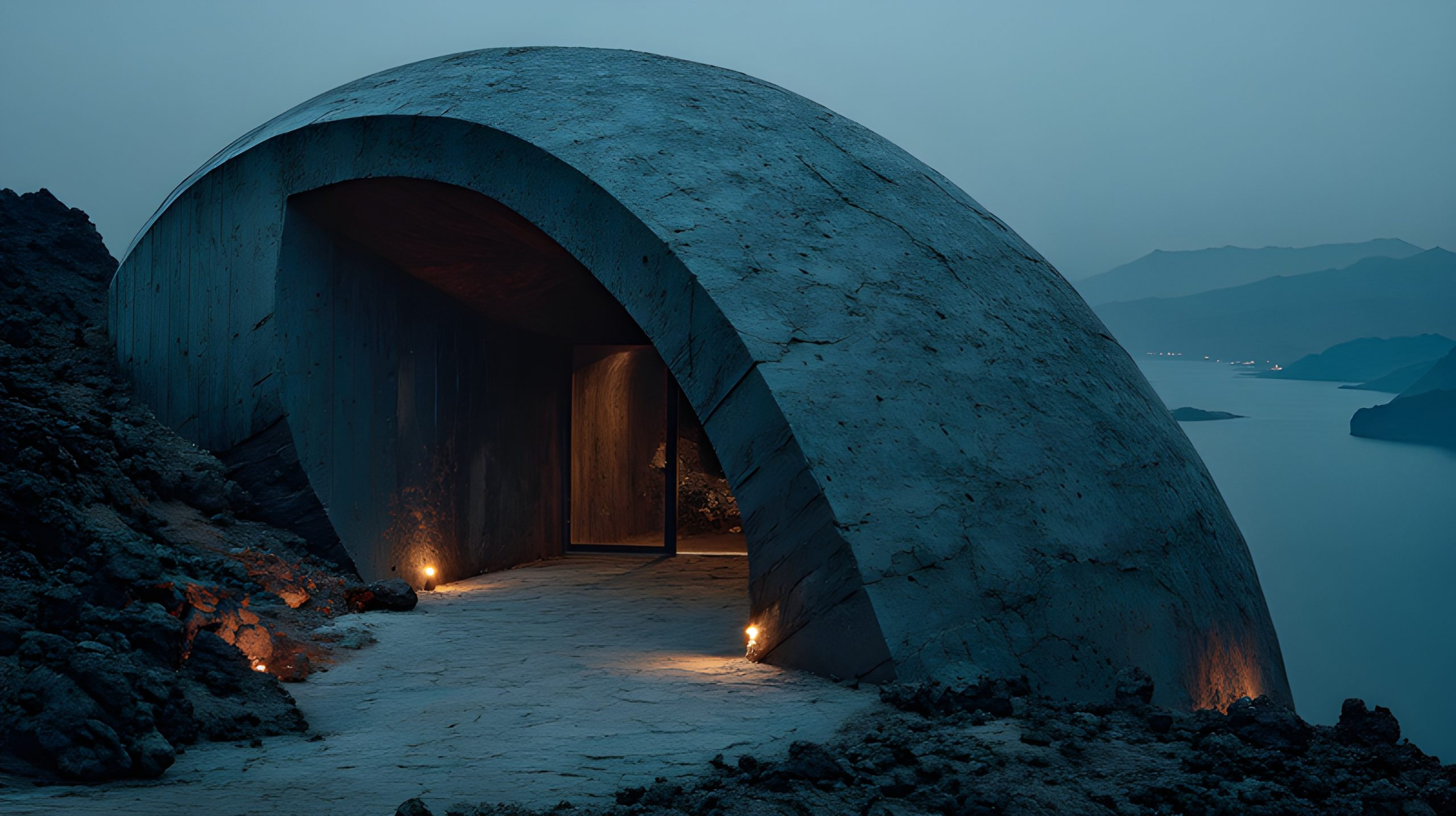Coastal Concrete Dome Retreat