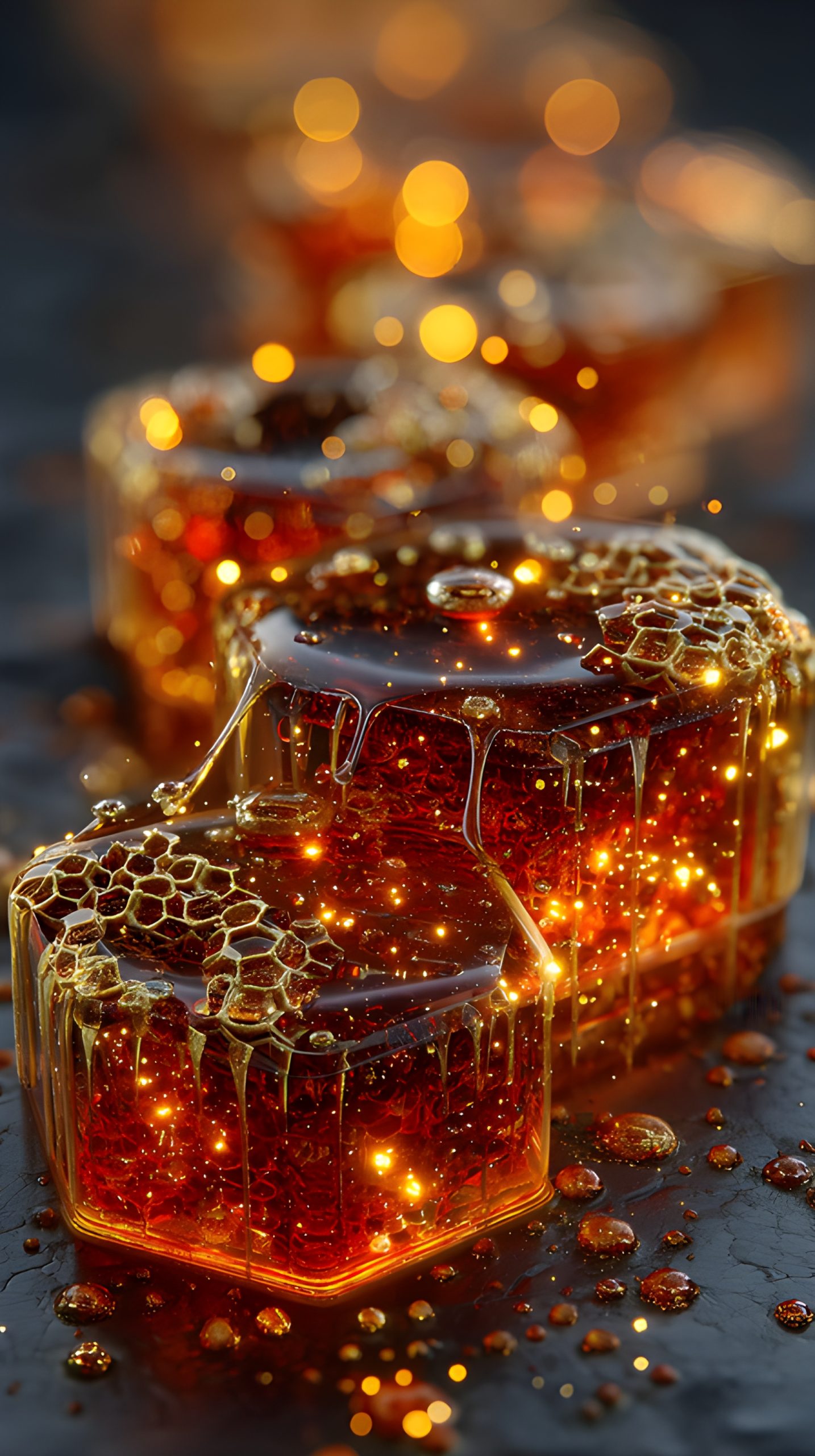 Golden Honeycomb Glow