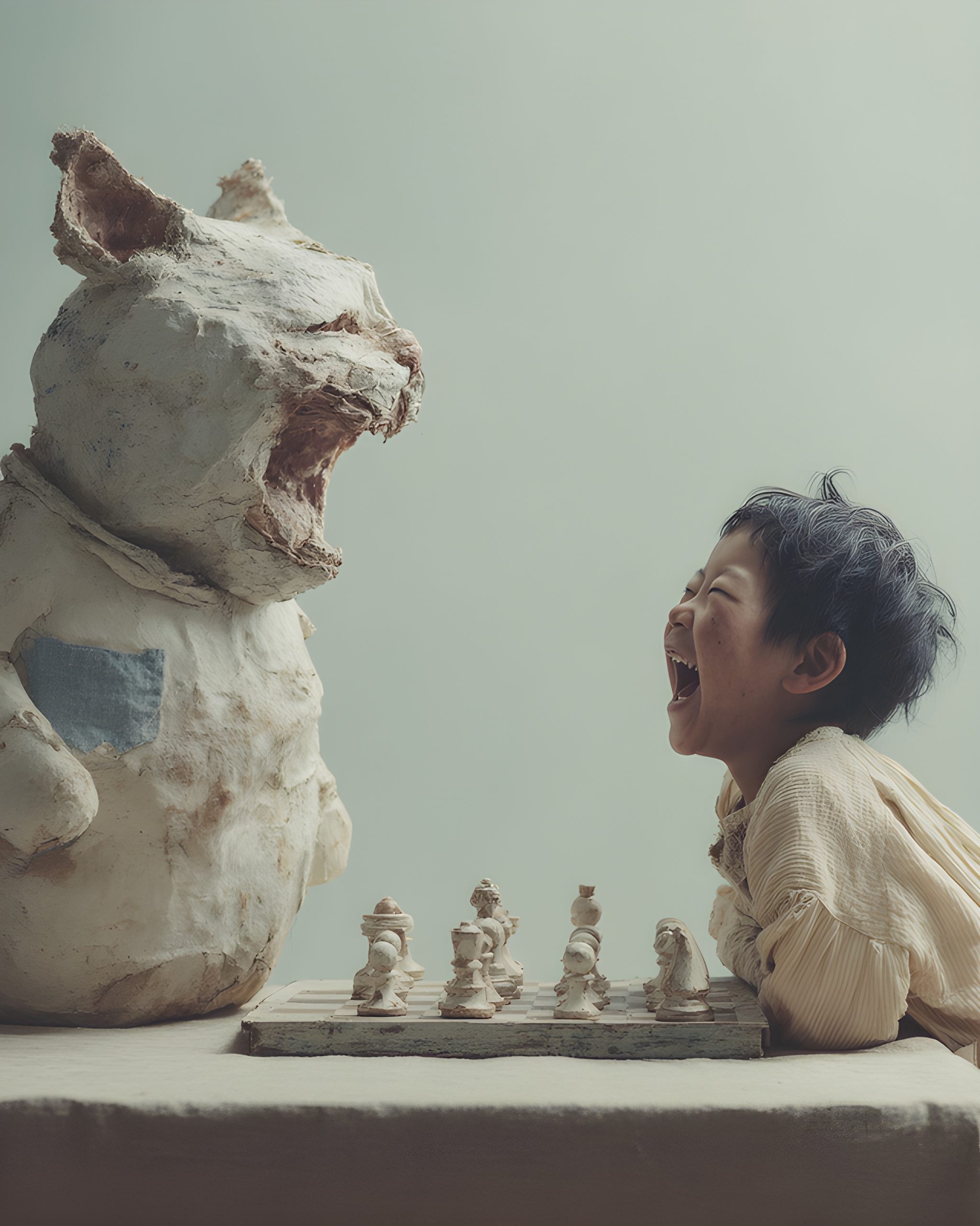 Child and Creature Chess Match