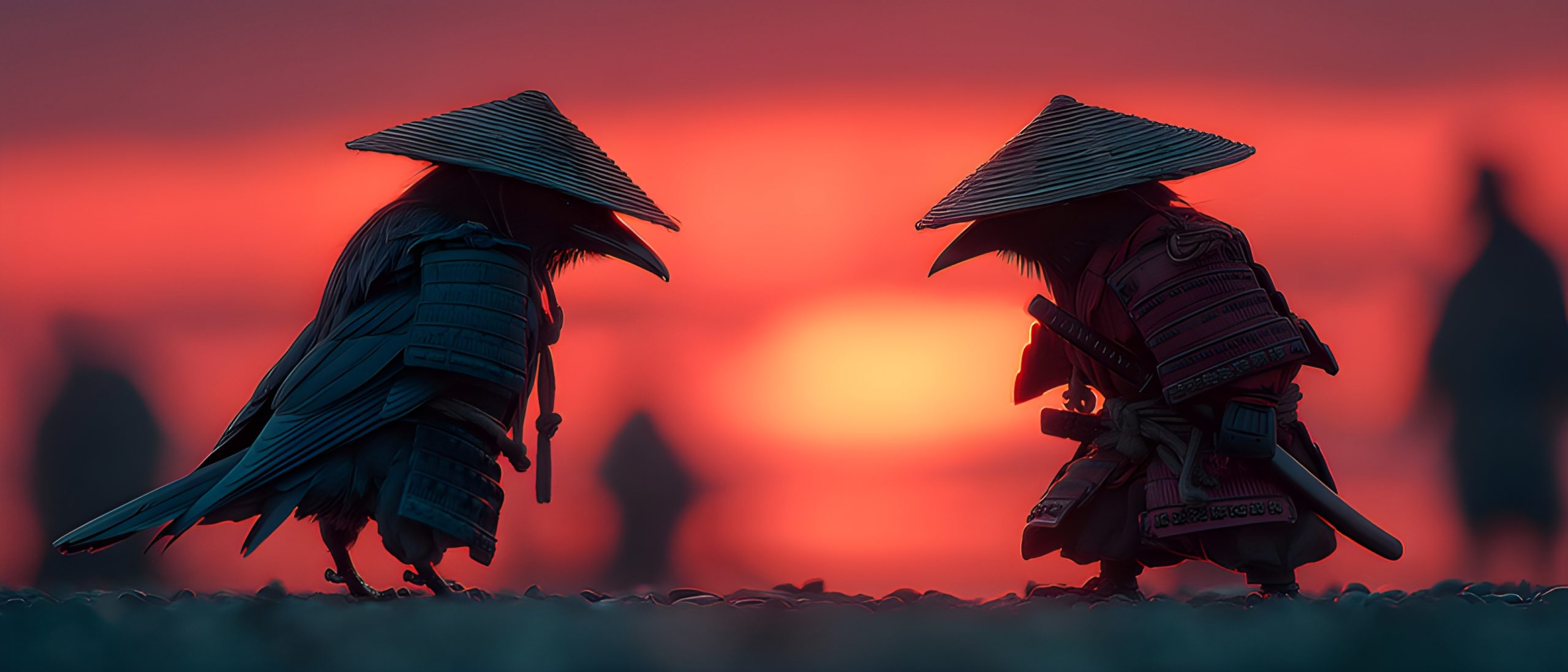 Sunset Samurai Crows Duel