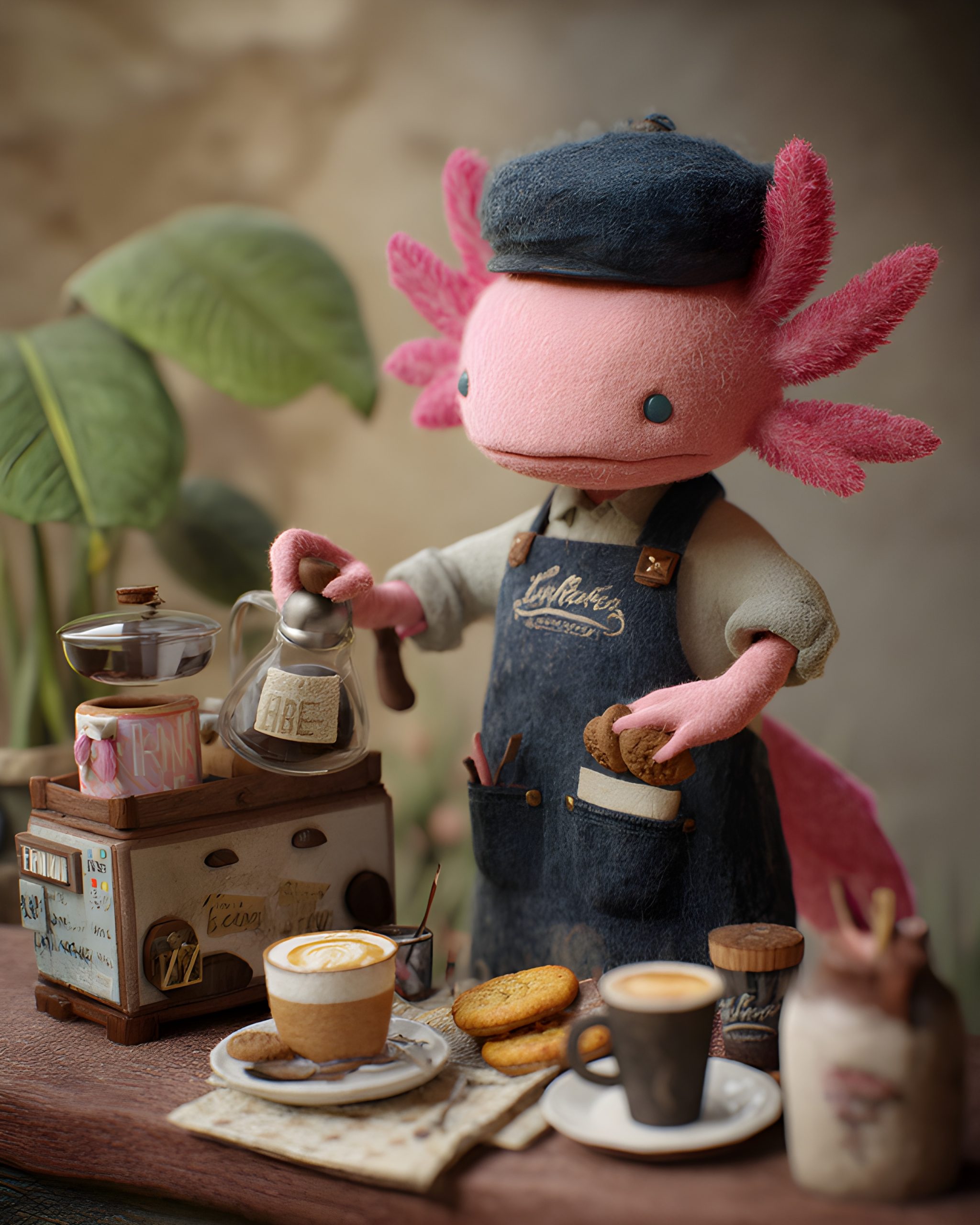 Axolotyl Coffee Shop Barista