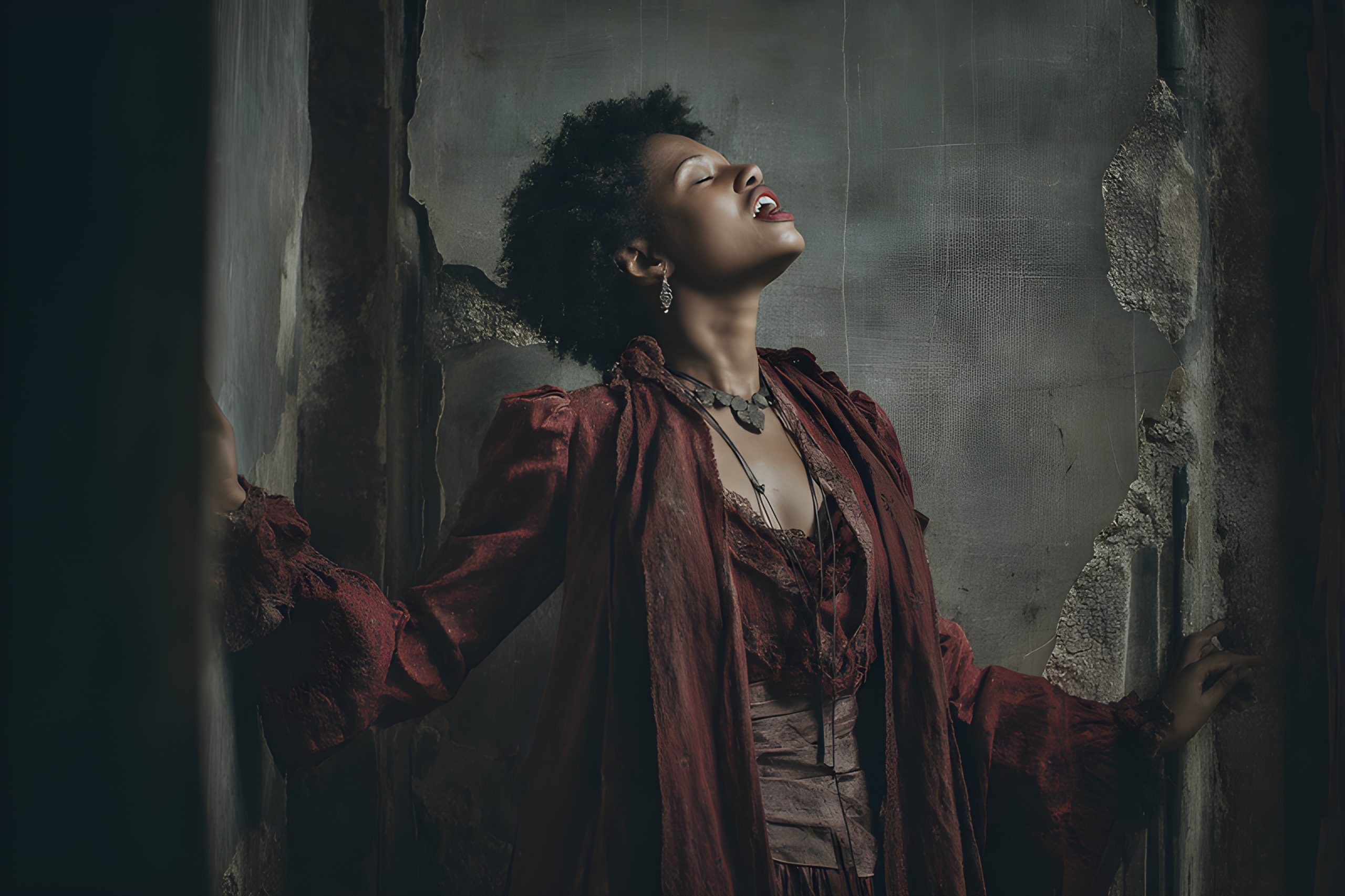 Crimson Vampiress in Ruins