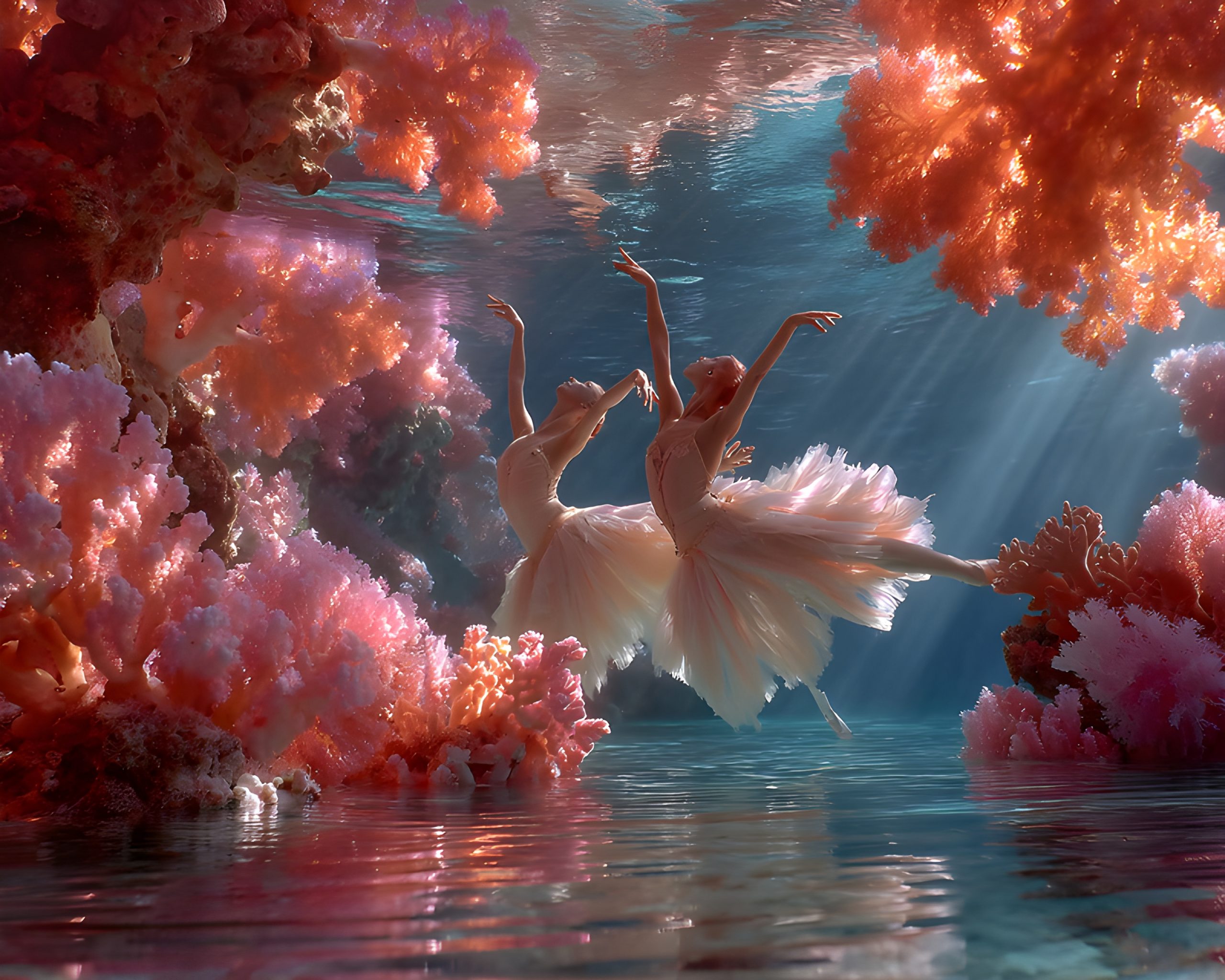 Underwater Ballet in Coral Reef