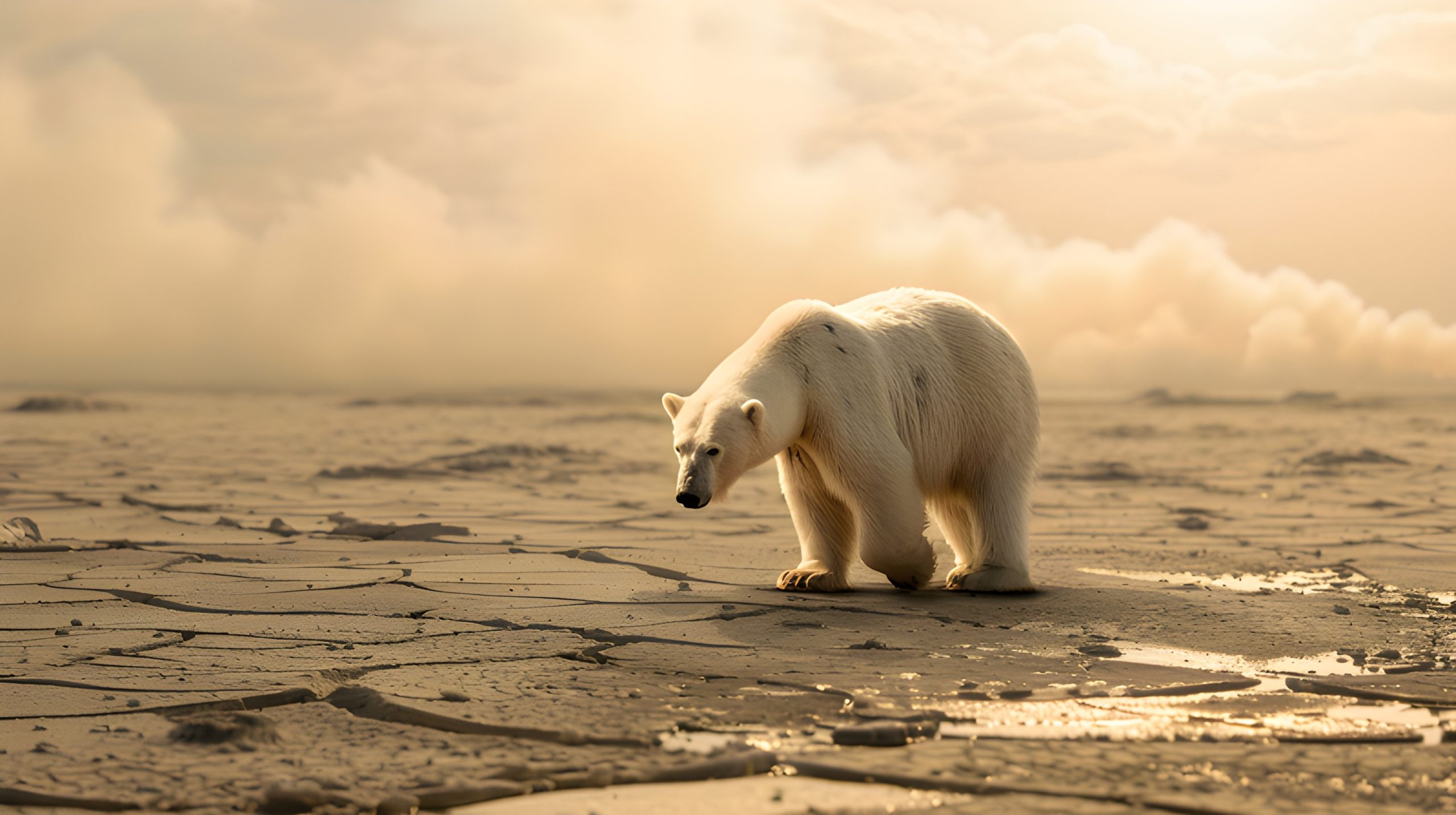 Polar Bear on Melting Ice