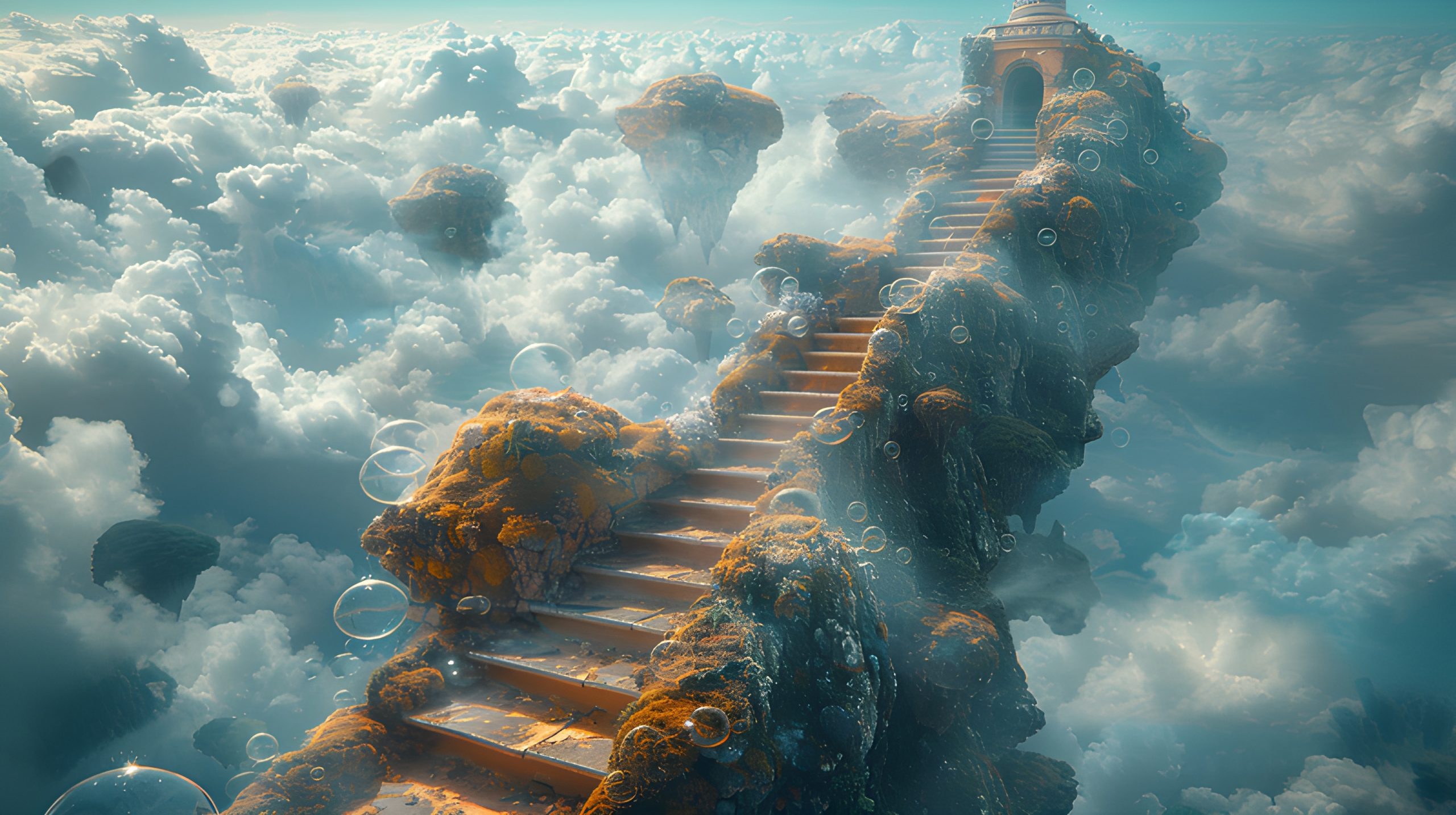 Stairway to Heaven Among Clouds