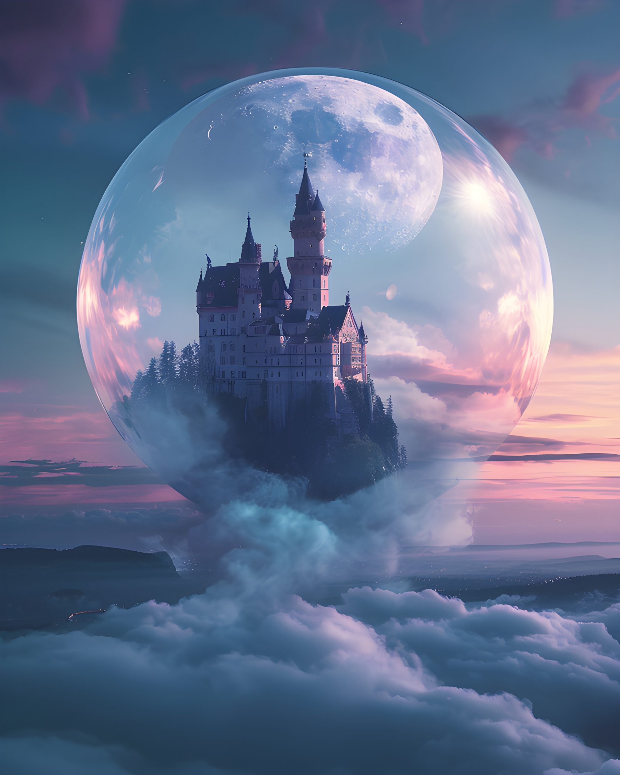 Enchanted Castle in a Bubble