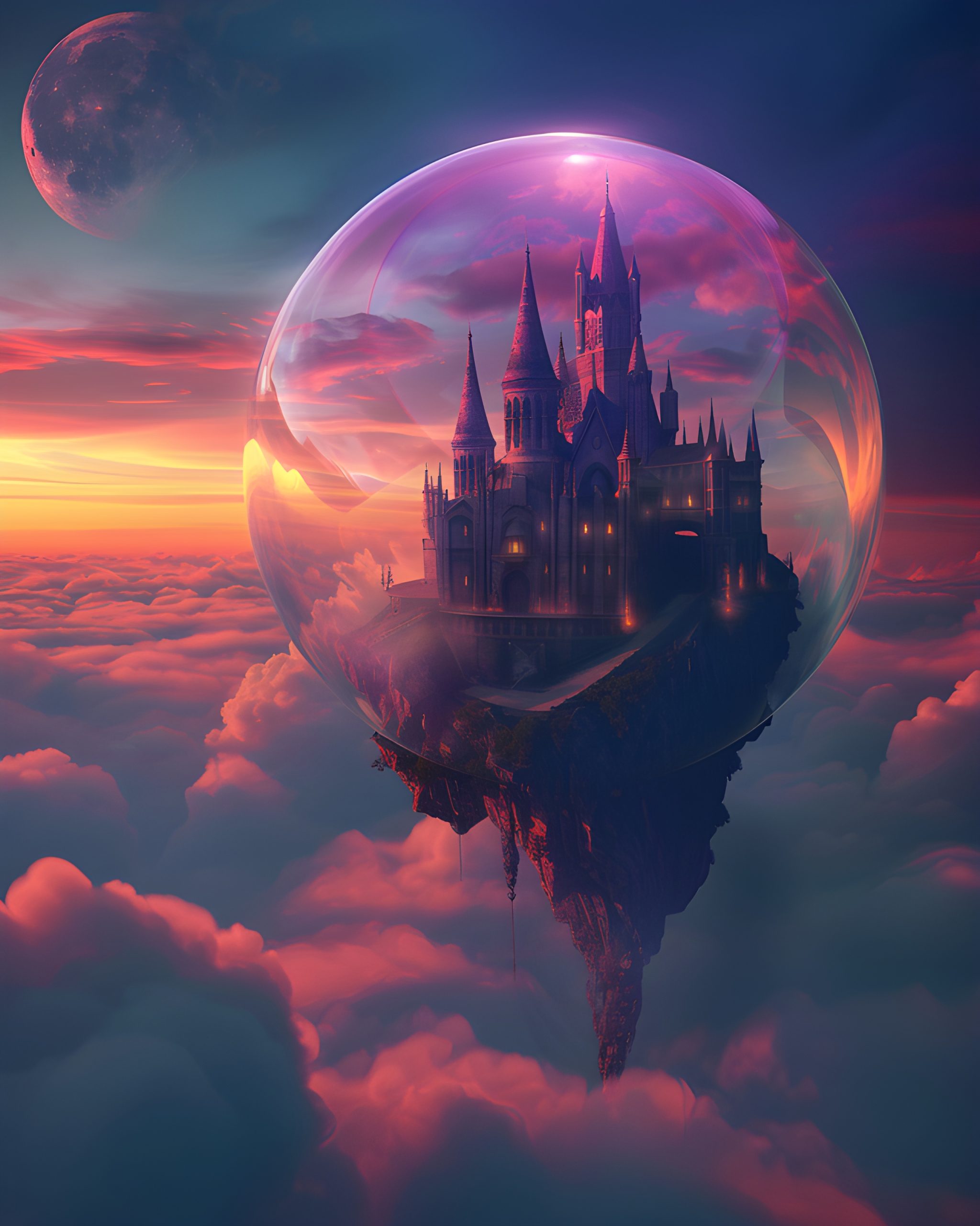 Cloud Castle in a Bubble