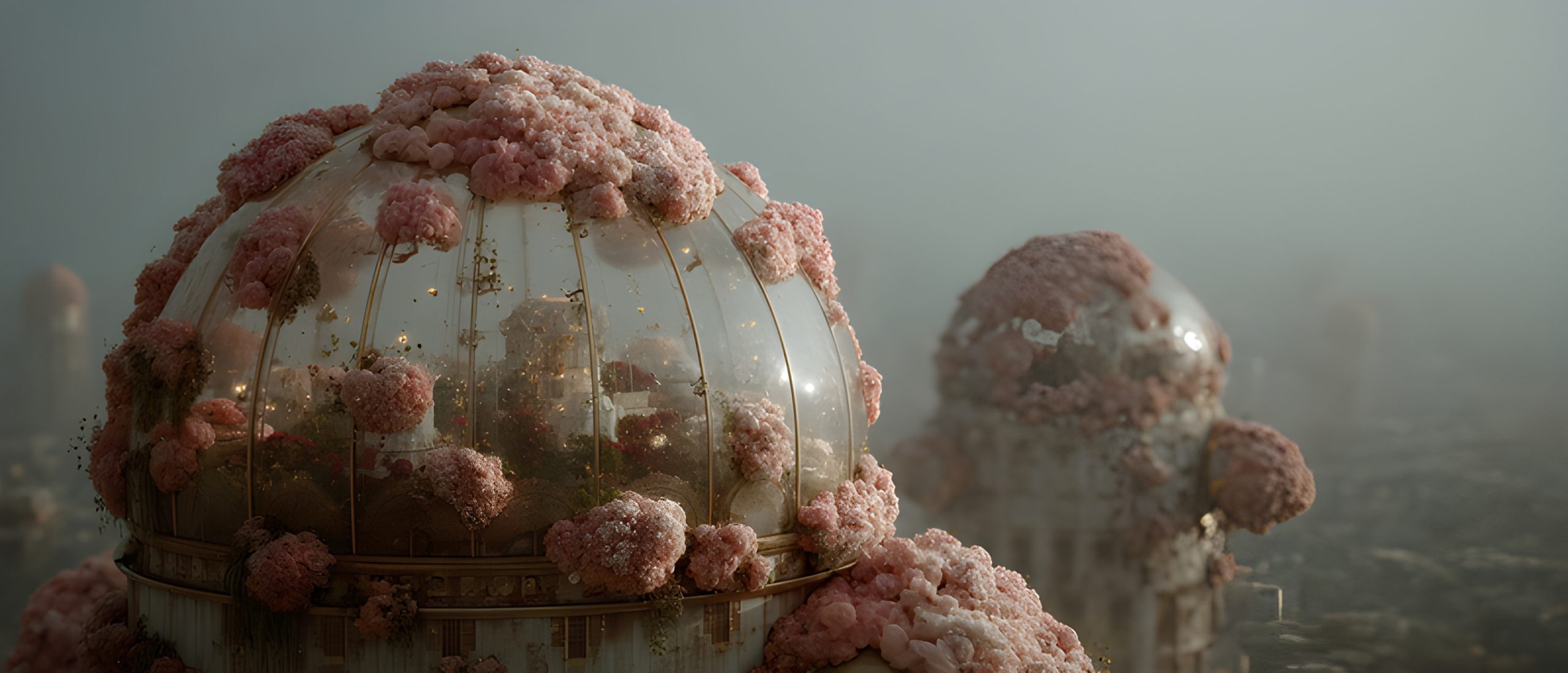 Foggy Floral Domescape