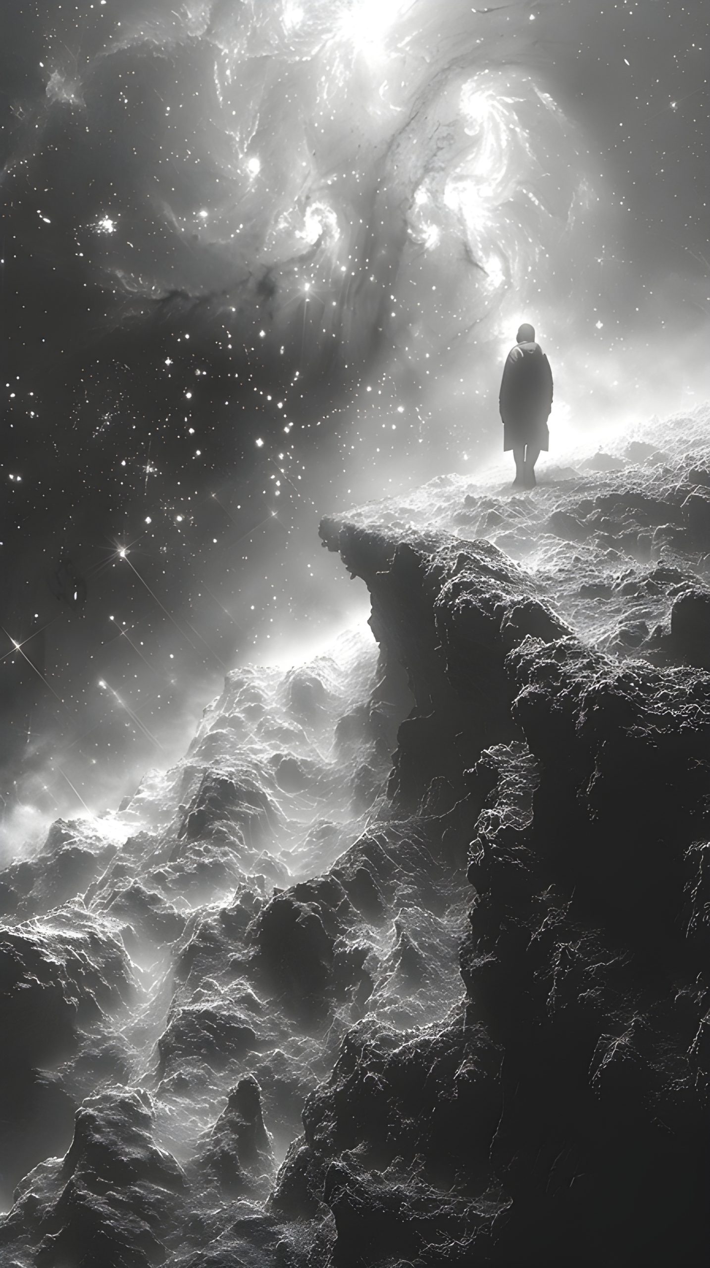 Cosmic Solitude on a Cliff’s Edge