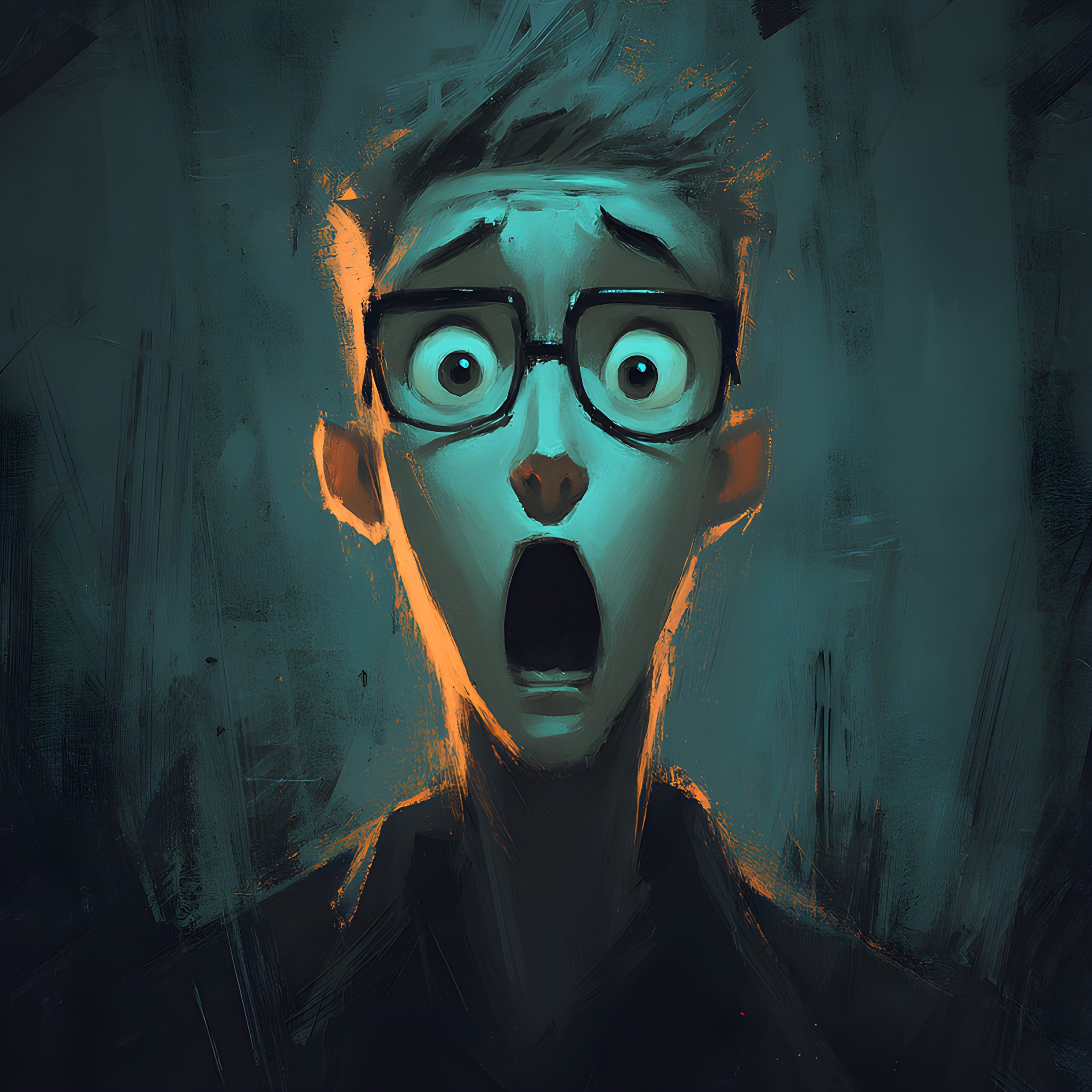 The Shocked Spectacled Boy