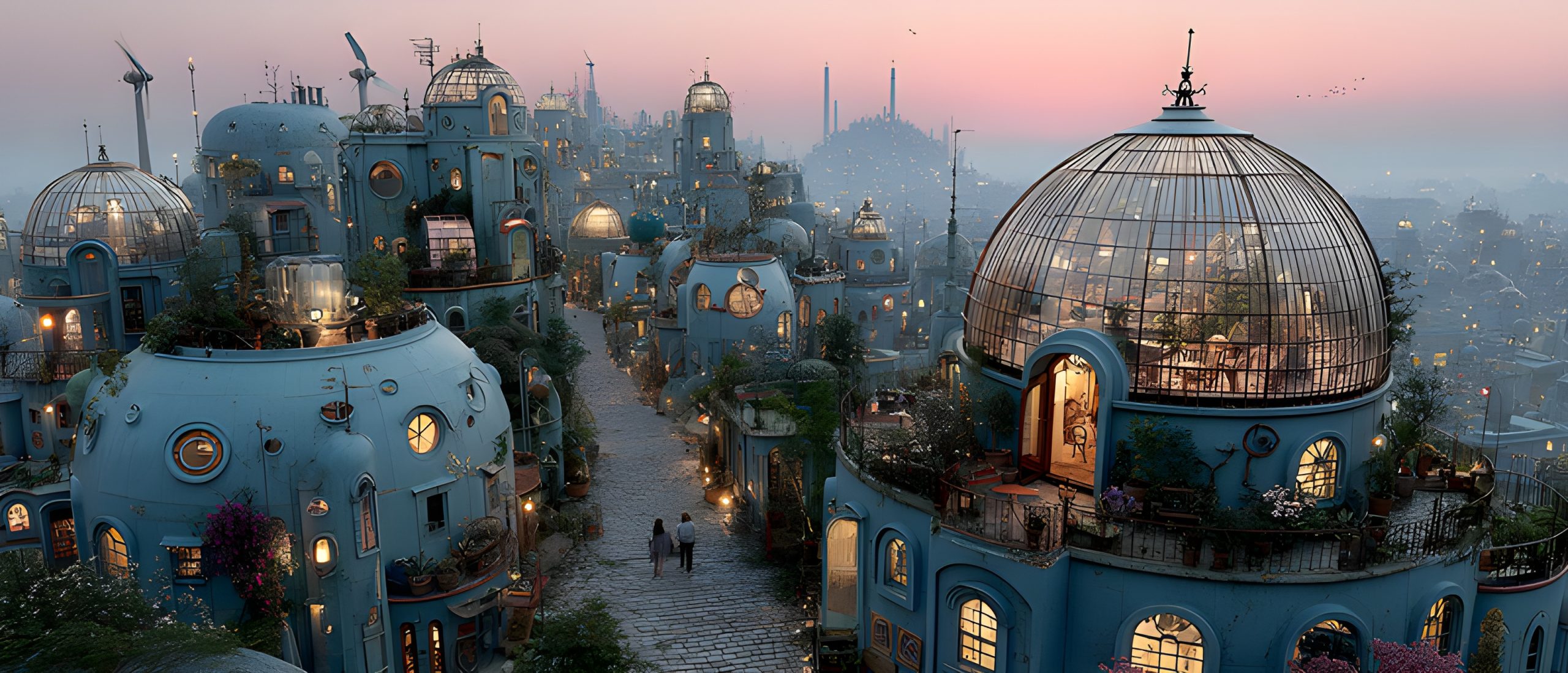 Dome City at Dusk