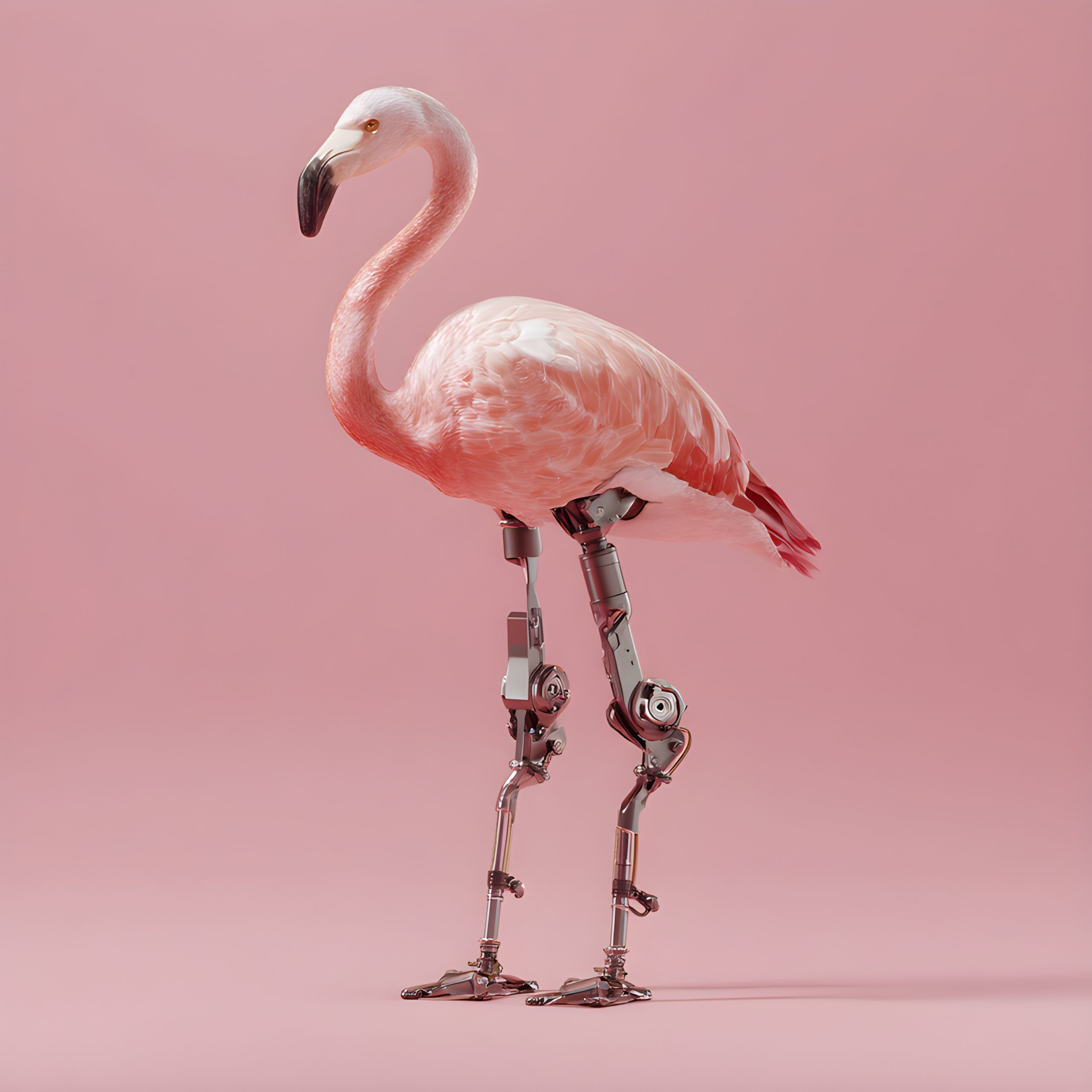 Cyborg Flamingo