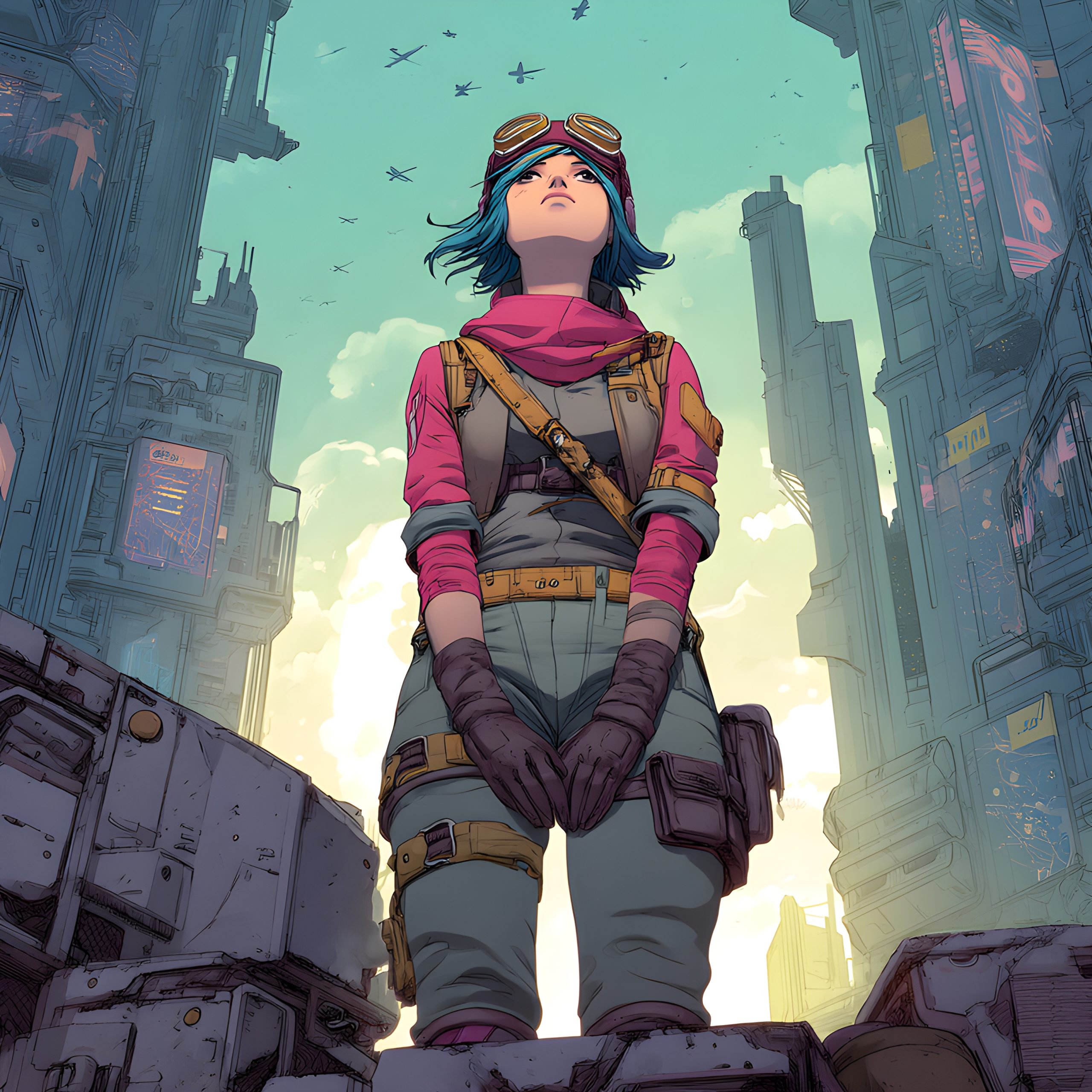 Urban Aviator’s Skyward Gaze