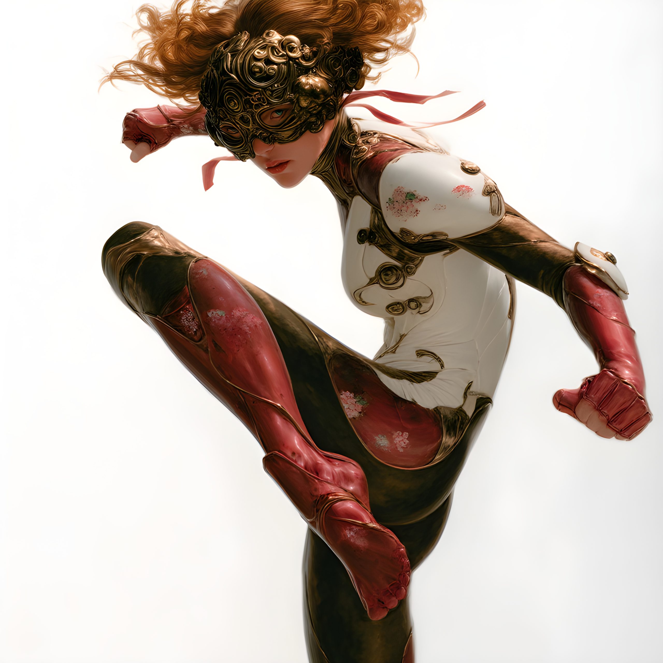 Ornate Masked Warrior Kick