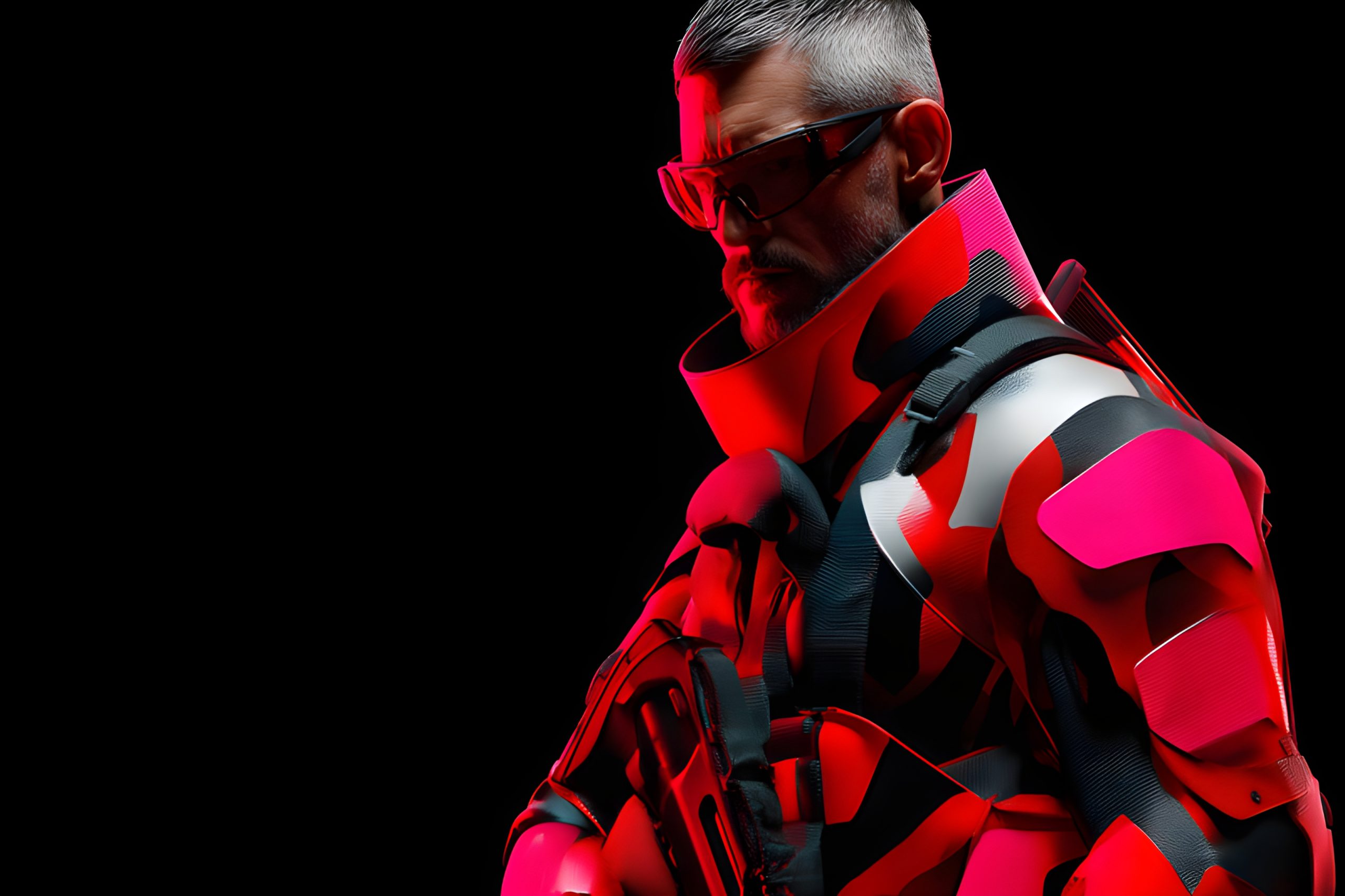 Neon Sci-Fi Warrior
