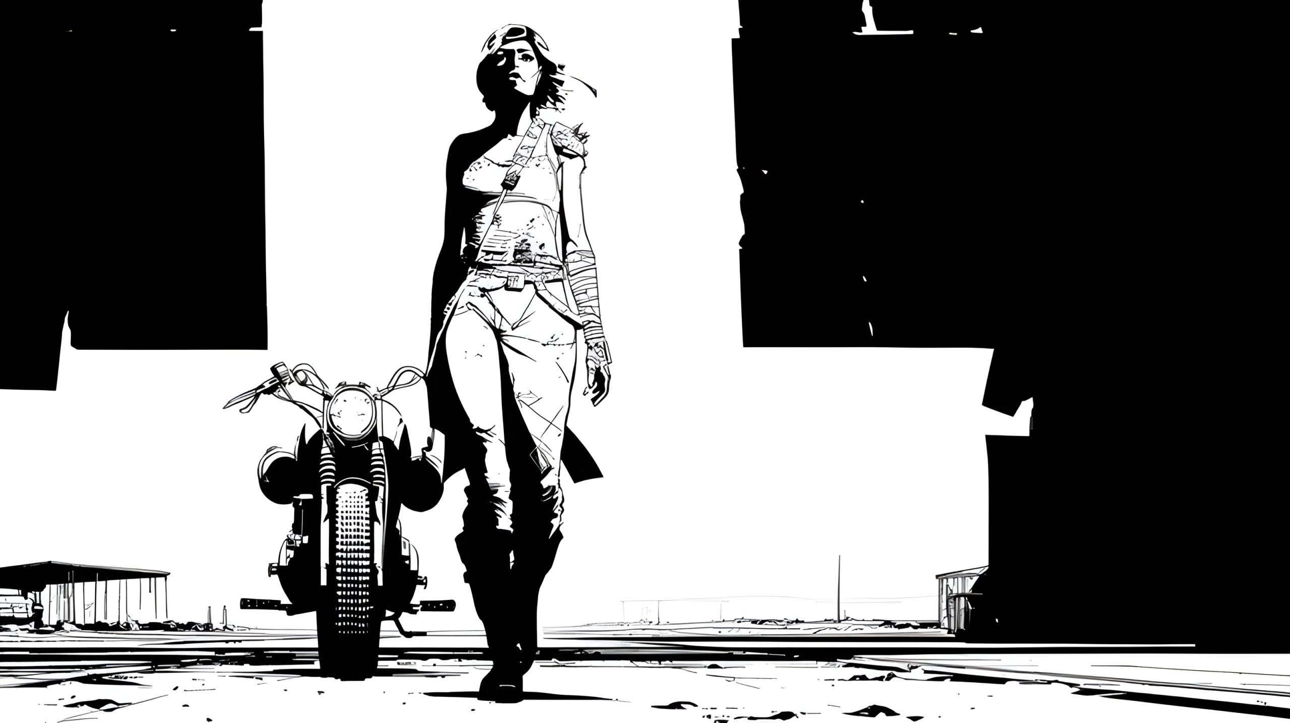 Monochrome Desert Rider