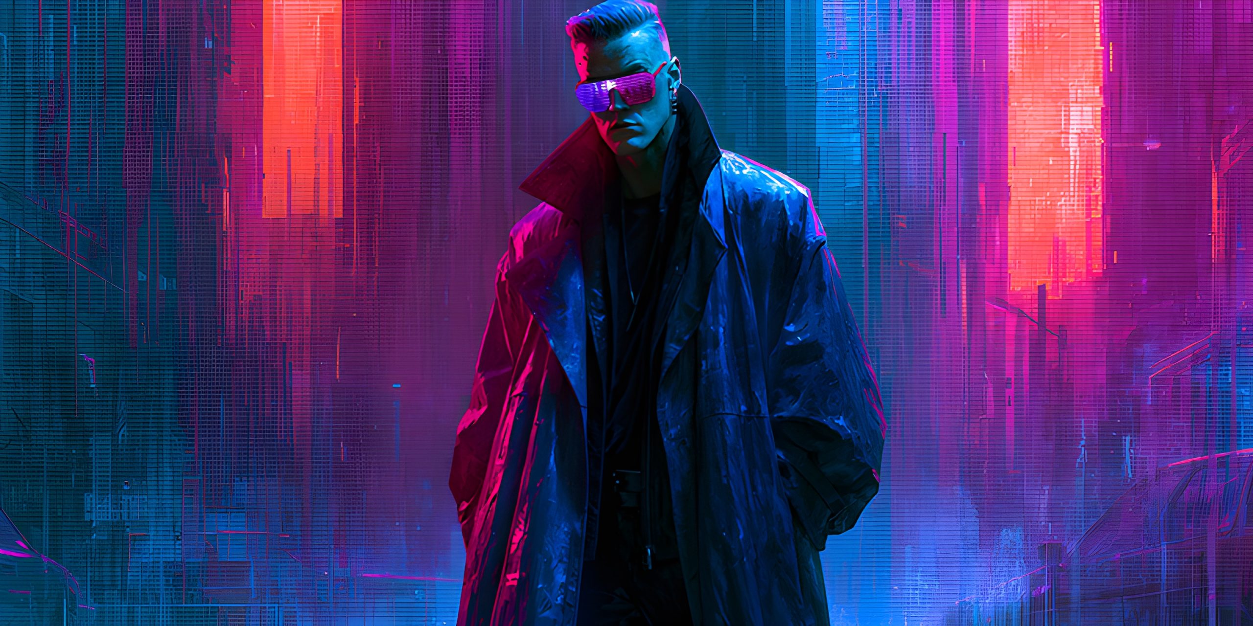 Neon Cyberpunk City Wanderer